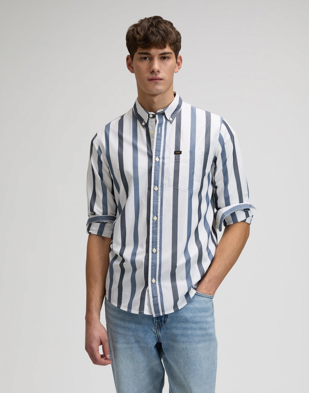 Lee Button Down in Tonal Rivet Navy Stripe - LEE Schweiz