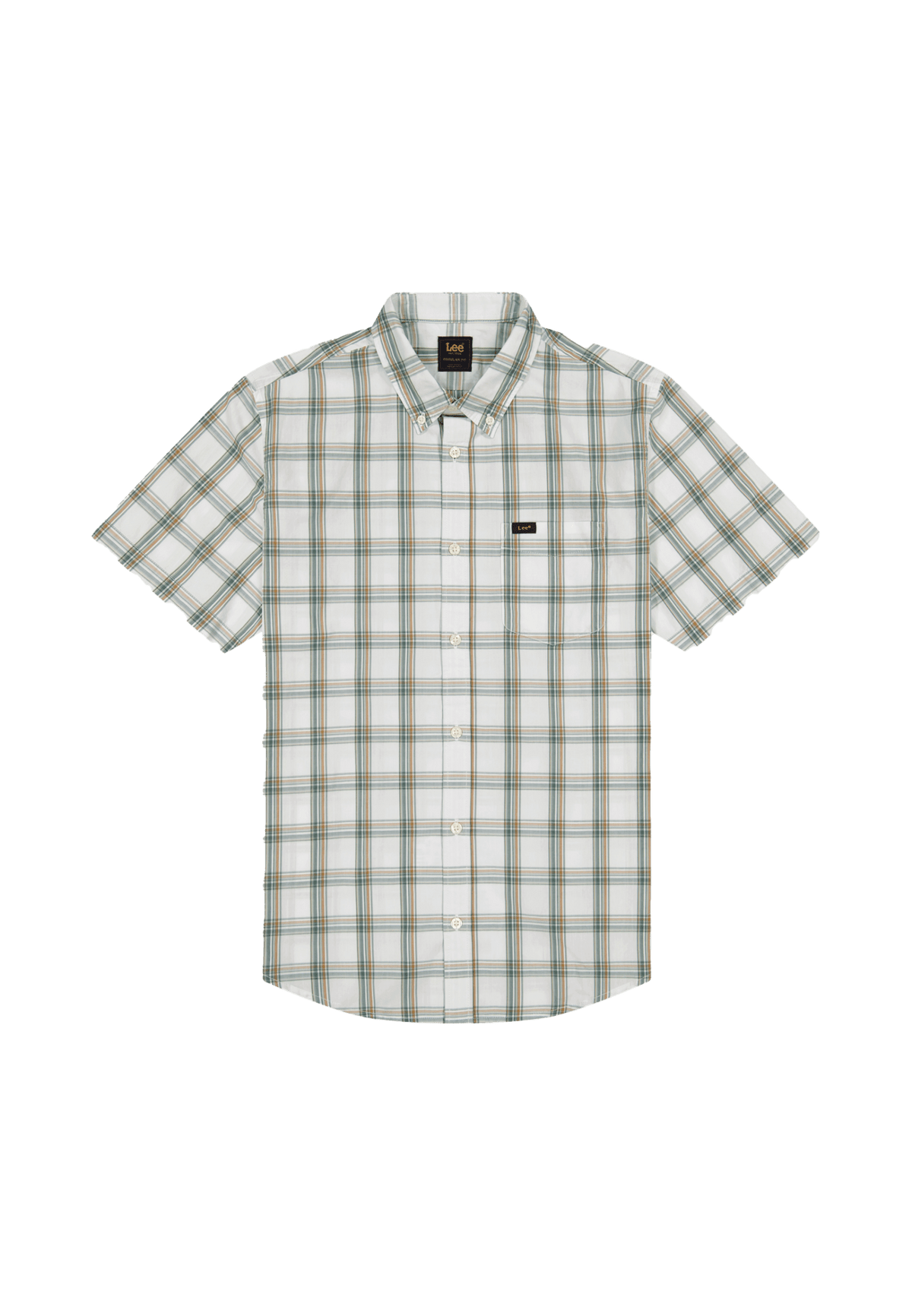 Lee Button Down Shortsleeve in Desert Sage Safari Plaid - LEE Schweiz
