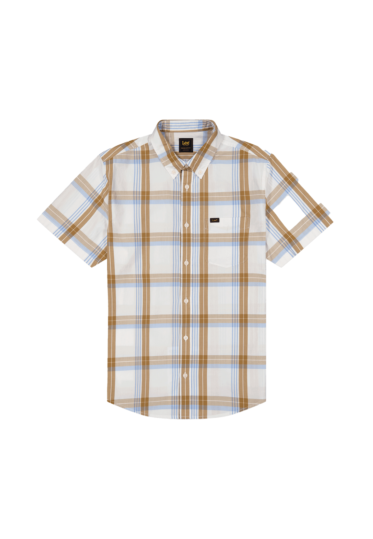Lee Button Down Shortsleeve in Safari Halogen Plaid - LEE Schweiz
