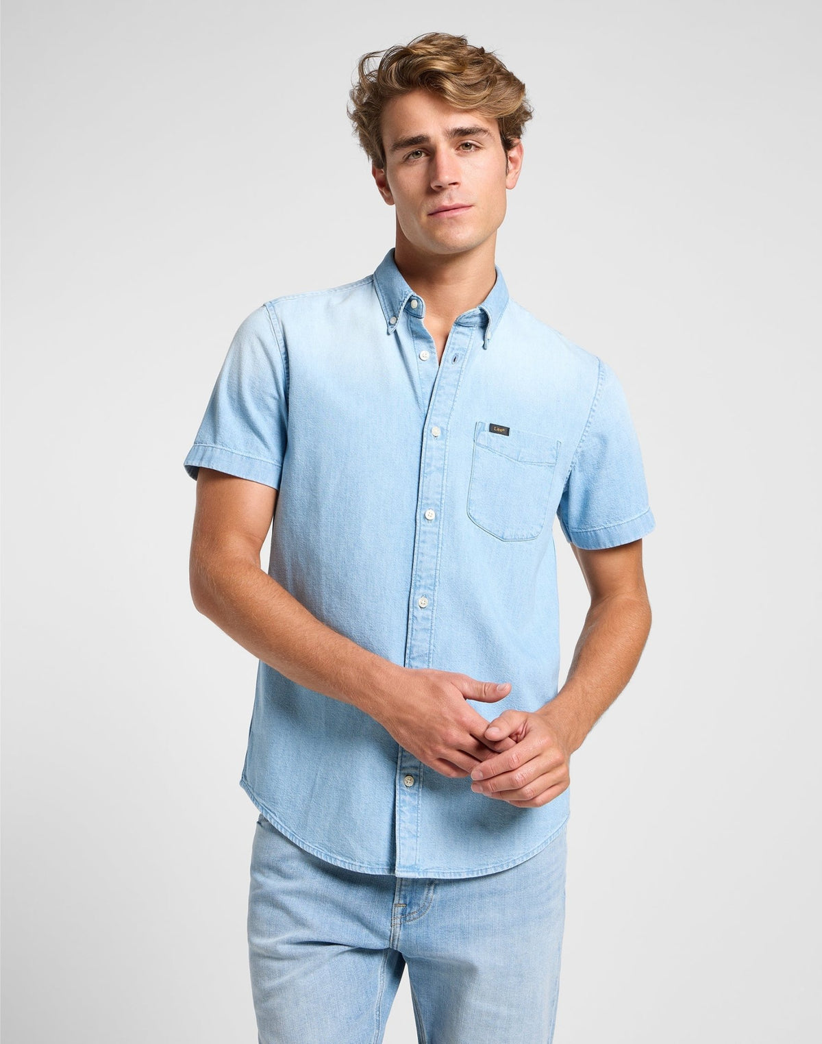 Lee Button Down Ss in Light Desert Wash - LEE Schweiz