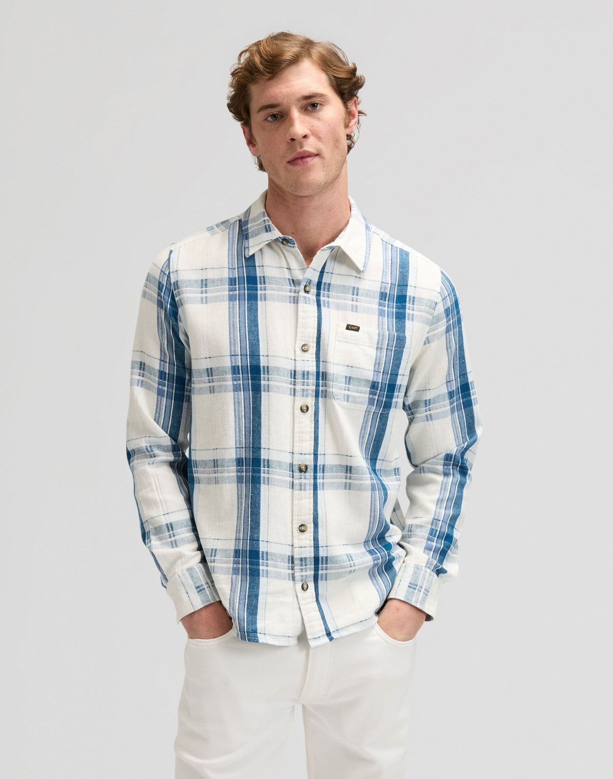 Leesure Shirt in Deep Sea Plaid - LEE Schweiz
