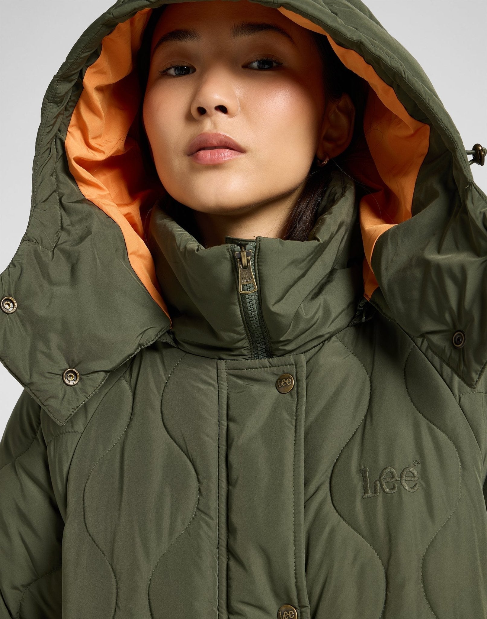 Long Puffer in Oak Moss - LEE Schweiz
