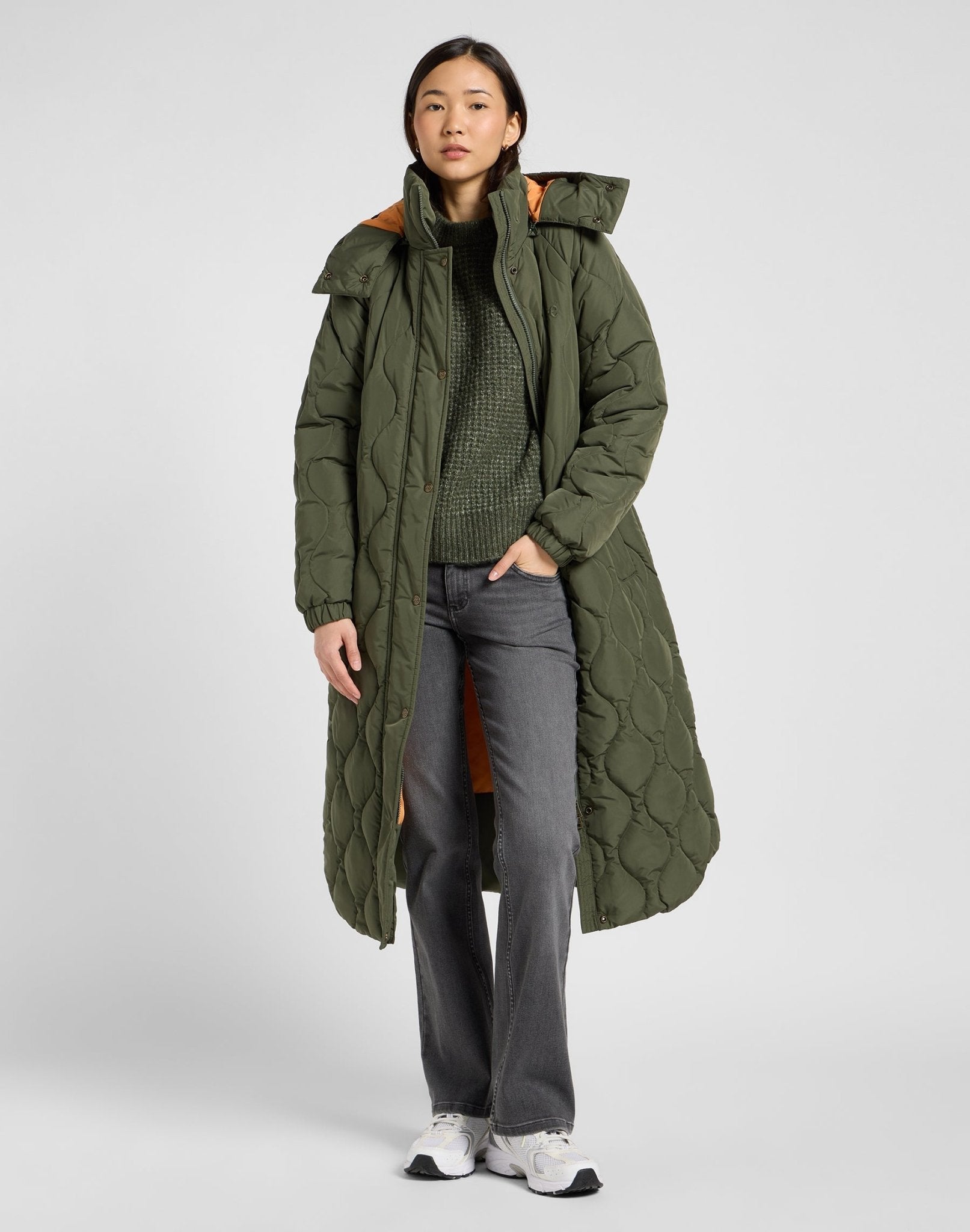 Long Puffer in Oak Moss - LEE Schweiz