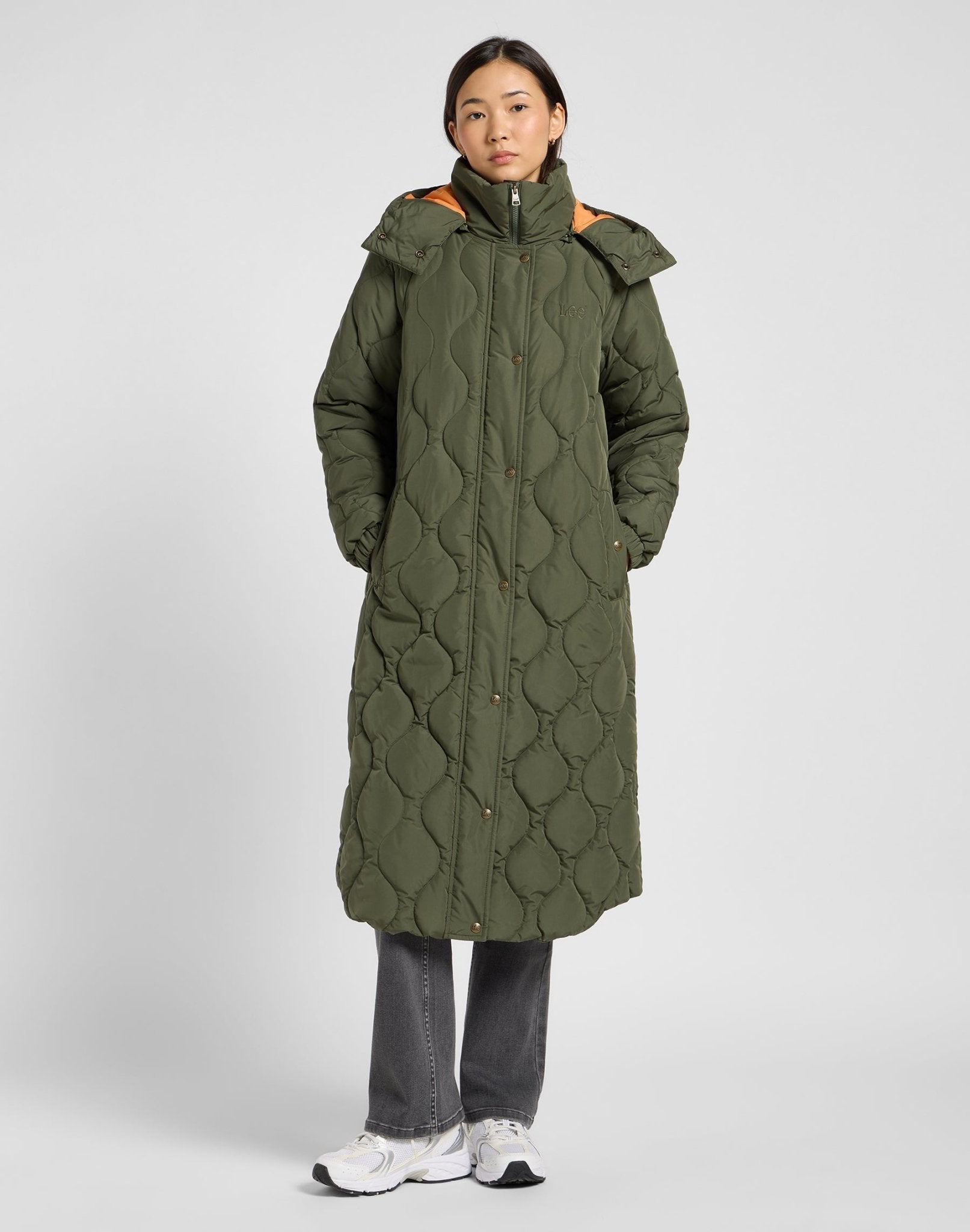 Long Puffer in Oak Moss - LEE Schweiz