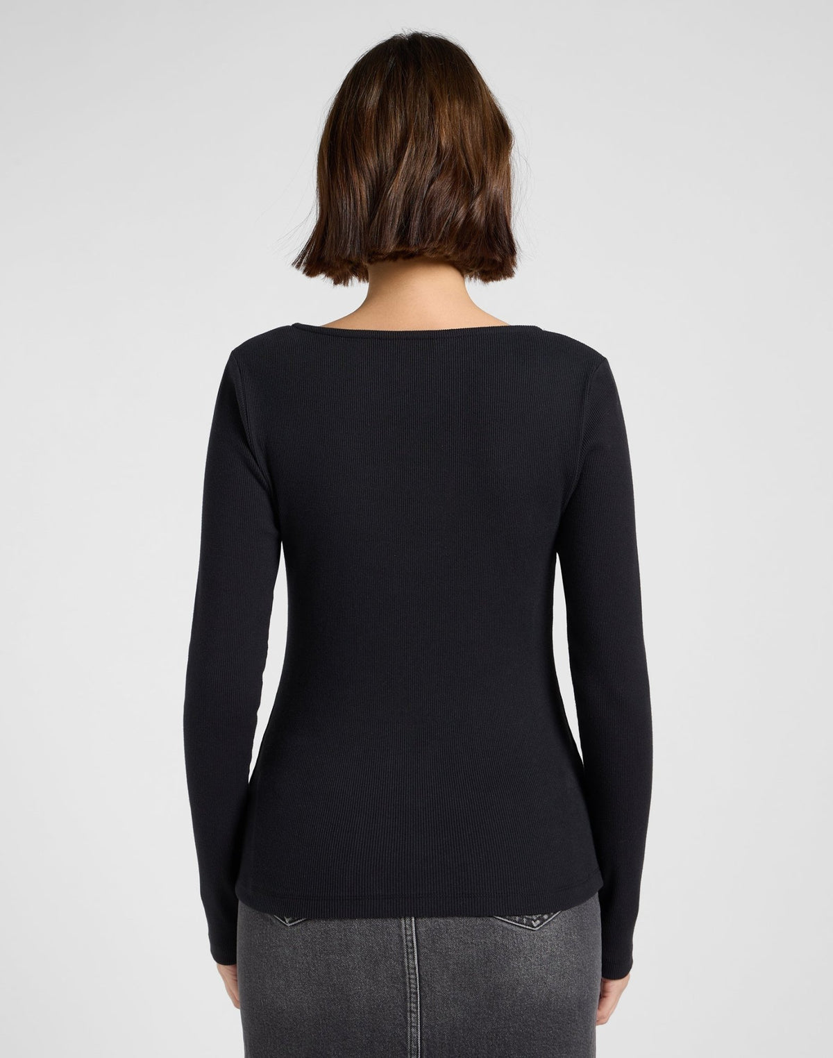 Ls Square Neck in Black - LEE Schweiz