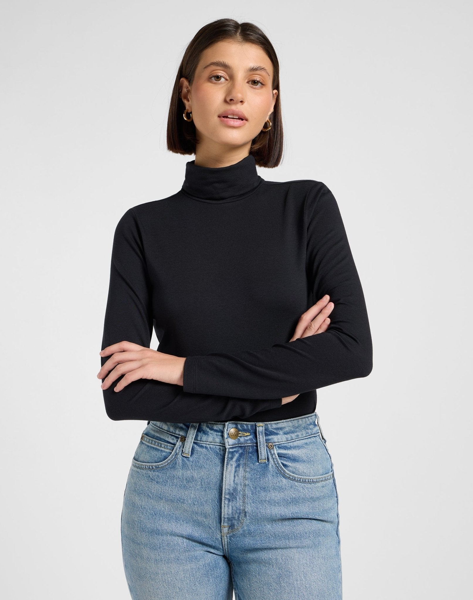 Ls Turtle Neck in Unionall Black - LEE Schweiz