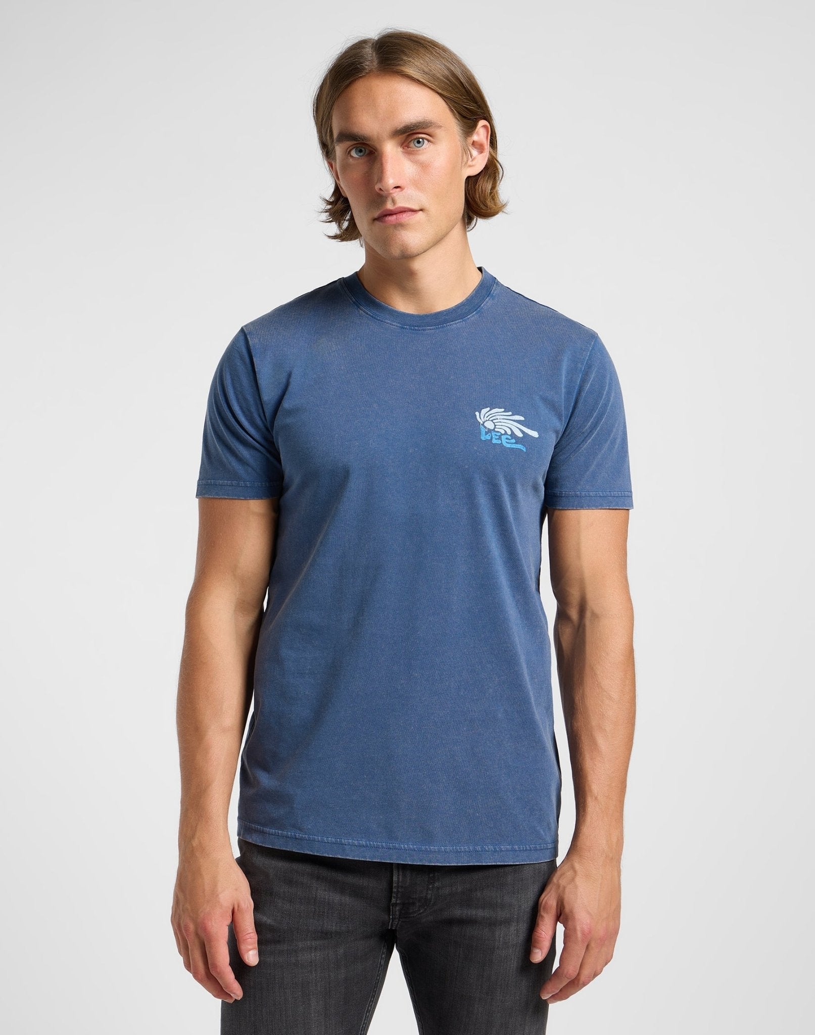 Medium Logo Tee in Orion Blue - LEE Schweiz