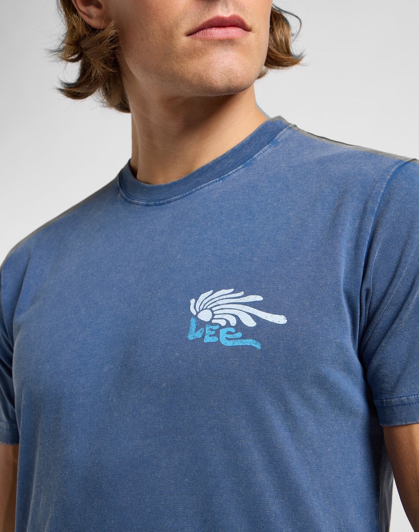 Medium Logo Tee in Orion Blue - LEE Schweiz