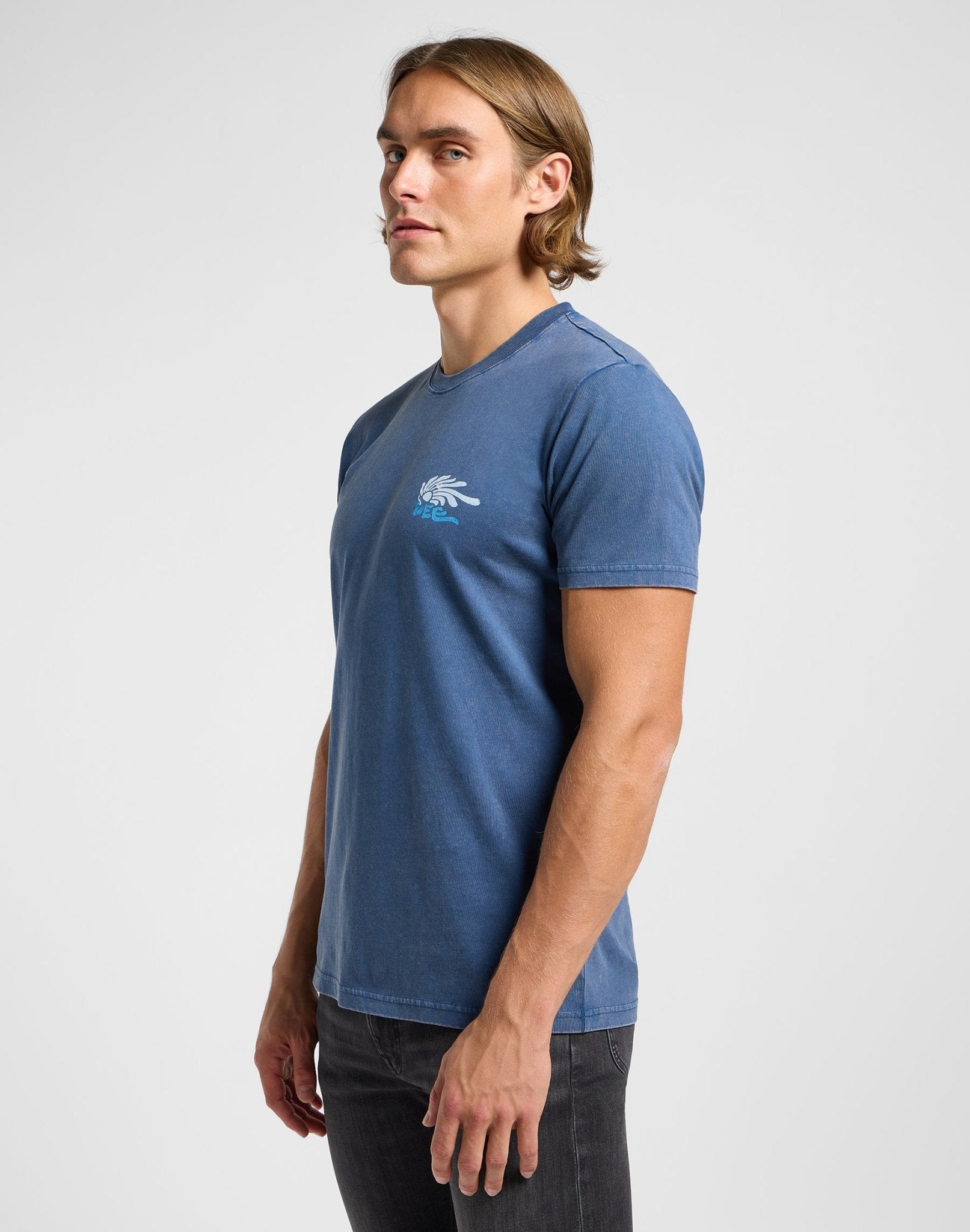 Medium Logo Tee in Orion Blue - LEE Schweiz