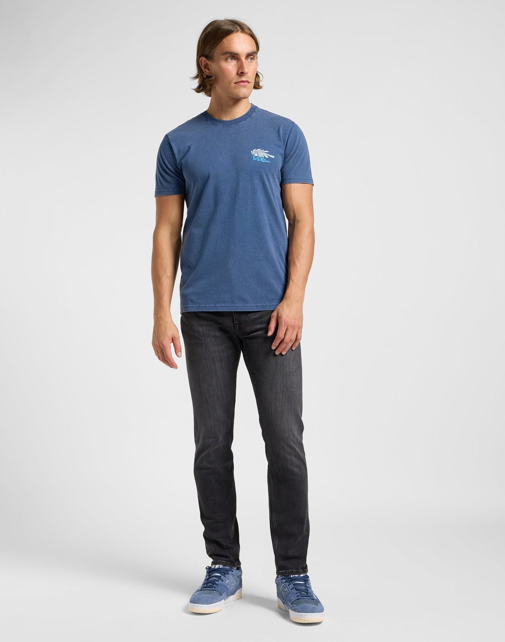 Medium Logo Tee in Orion Blue - LEE Schweiz