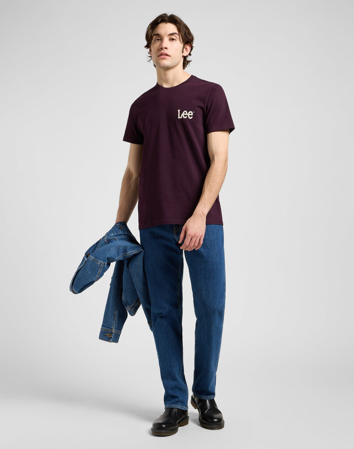 Medium Wobbly Lee Tee in Deep Wine - LEE Schweiz