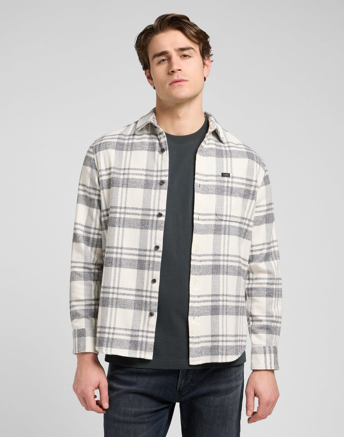 Mercantile Shirt in Painter Gray Jaspe Plaid - LEE Schweiz