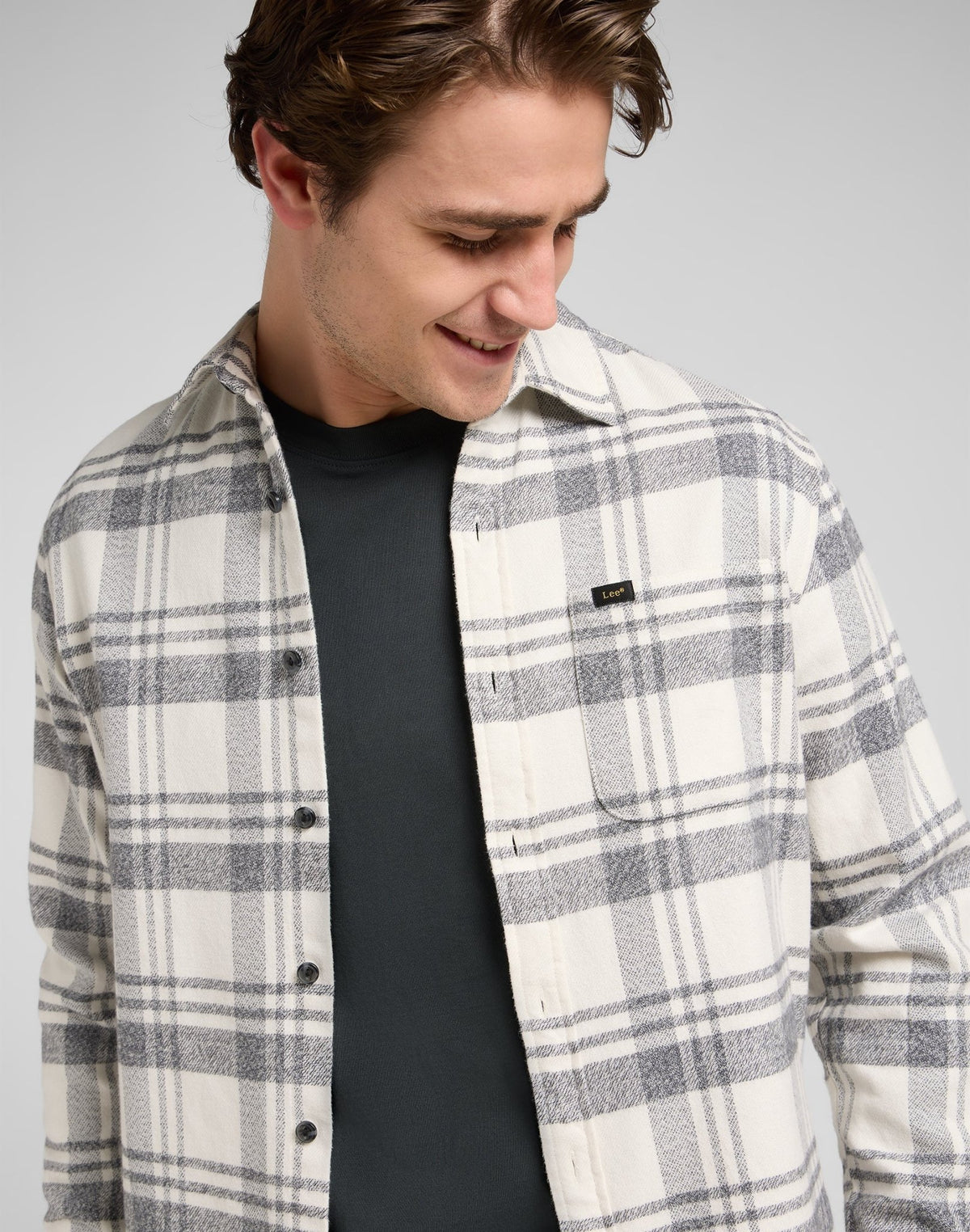 Mercantile Shirt in Painter Gray Jaspe Plaid - LEE Schweiz