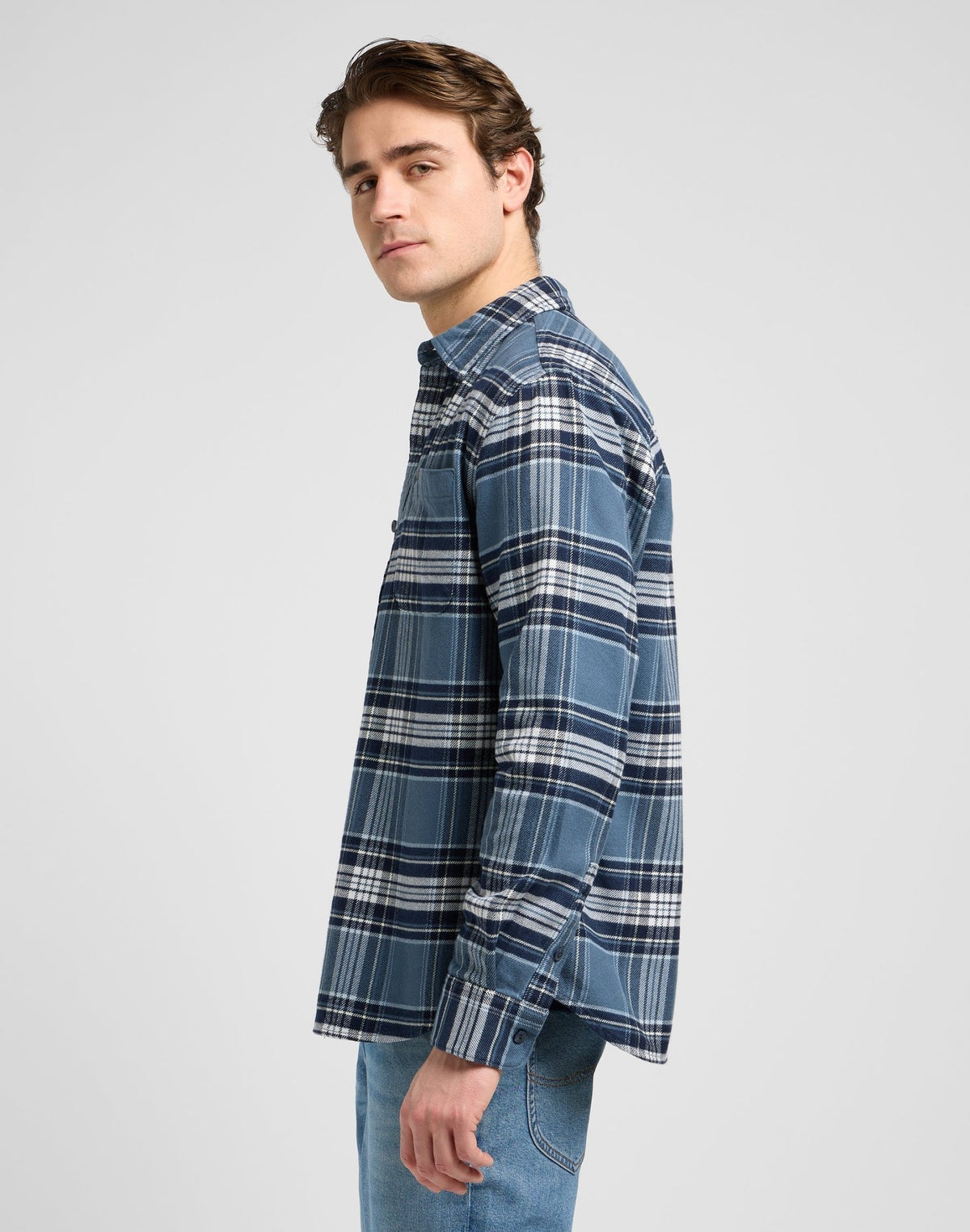 Mercantile Shirt in Vintage Blue Plaid - LEE Schweiz