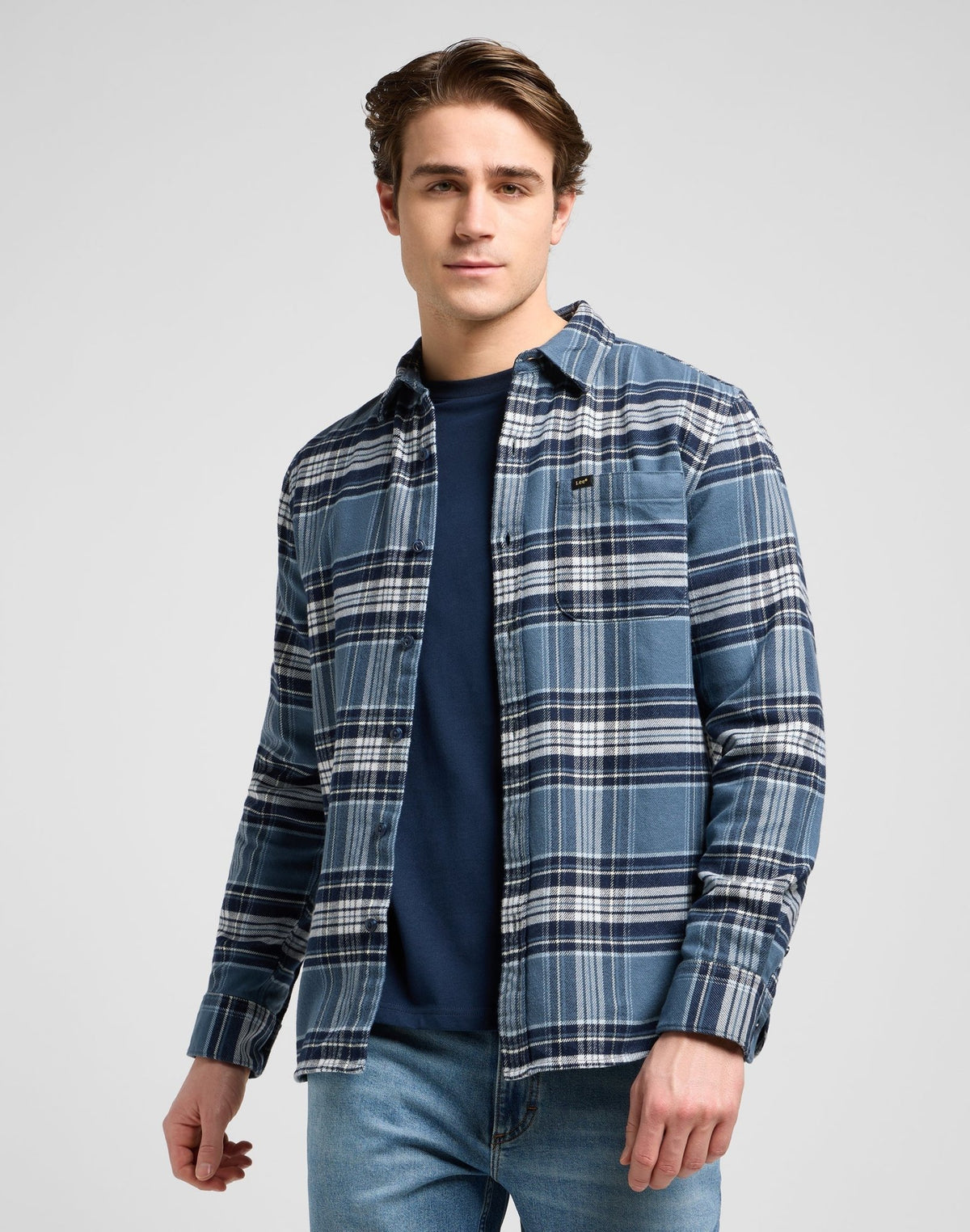 Mercantile Shirt in Vintage Blue Plaid - LEE Schweiz