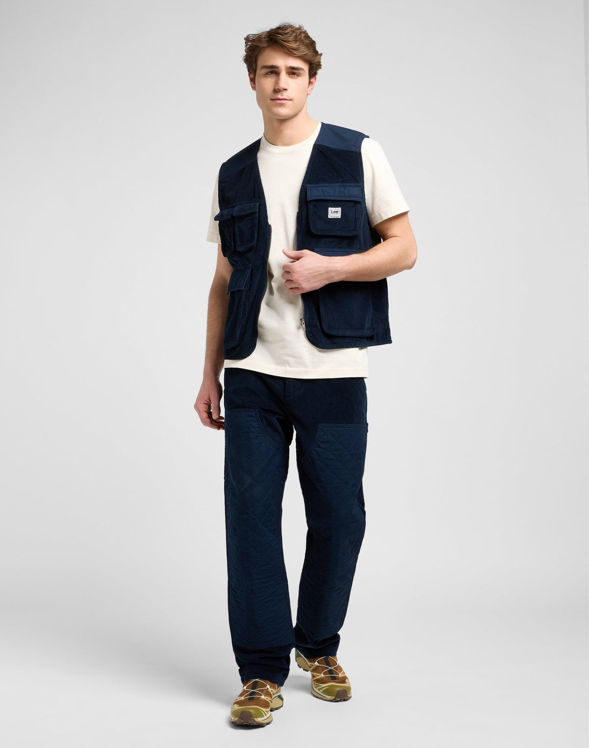 Mixed Media Ww Vest in Rivet Navy - LEE Schweiz