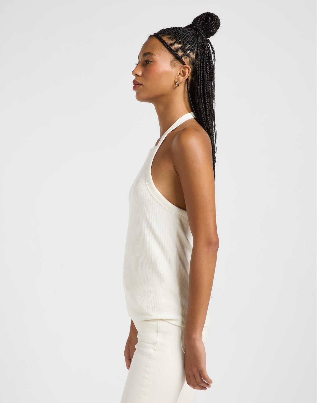 Open Back Halter Top in Ecru - LEE Schweiz