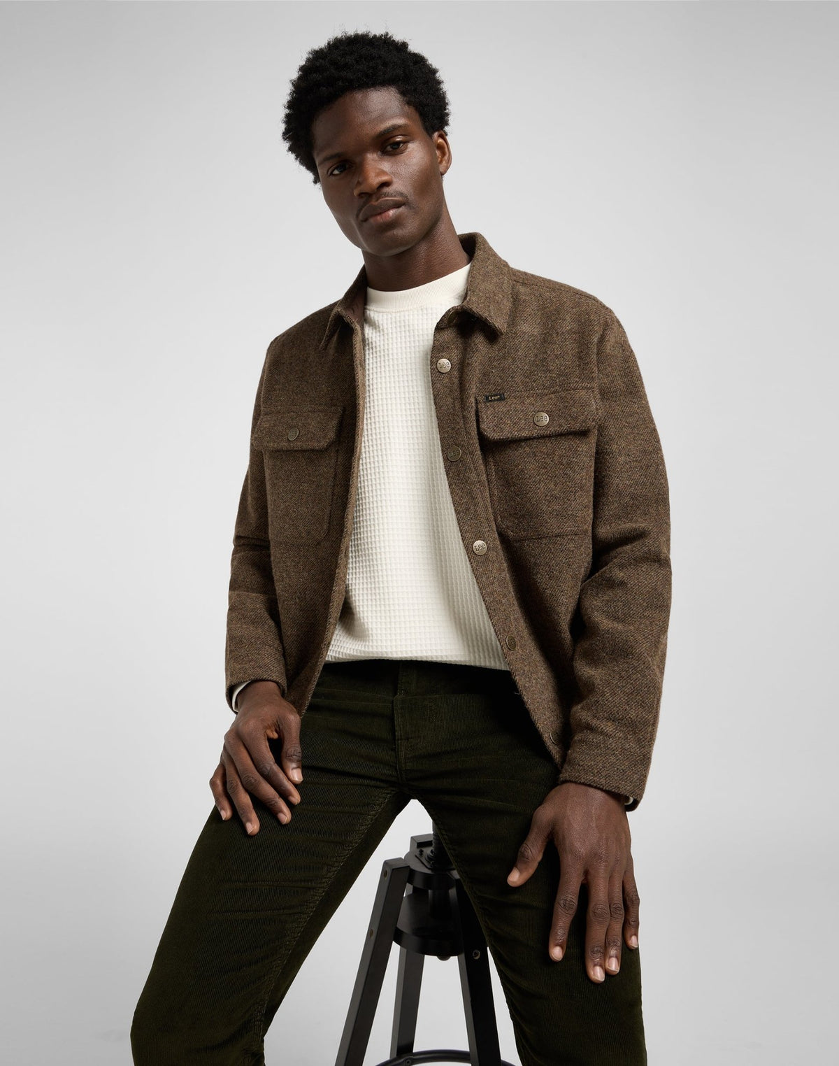 Overshirt in Brown Jaspe - LEE Schweiz