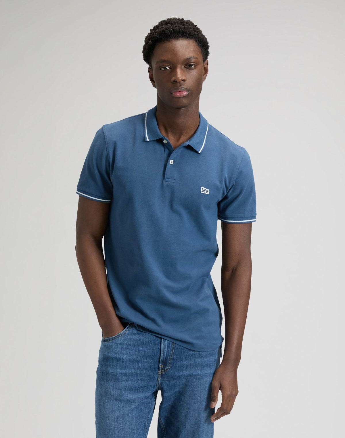Pique Polo in Academy Blue - LEE Schweiz
