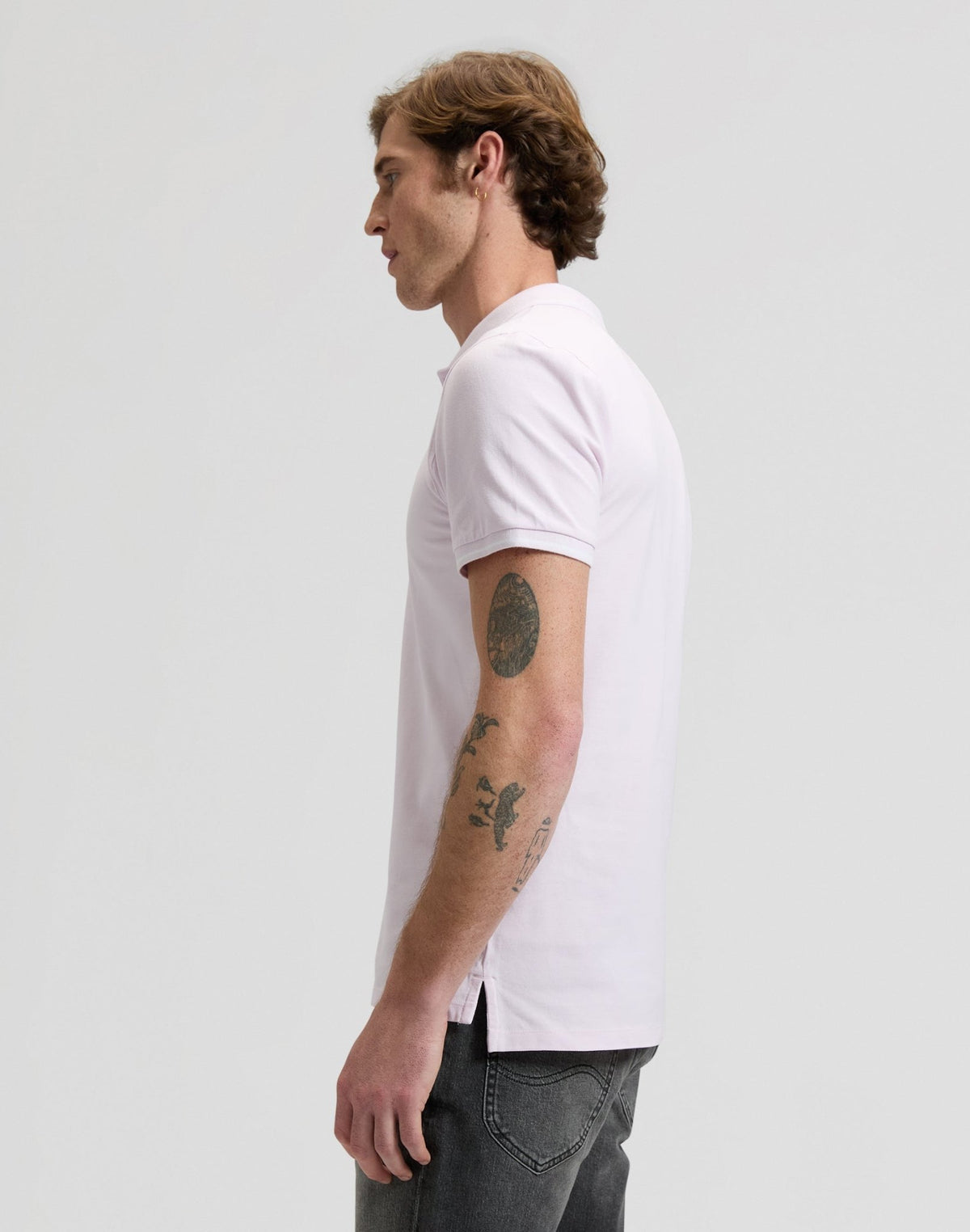 Pique Polo in Light Icy Pink - LEE Schweiz