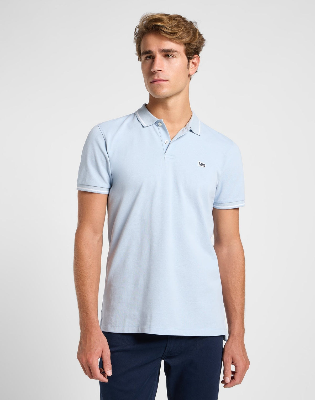 Pique Polo in Shy Blue - LEE Schweiz