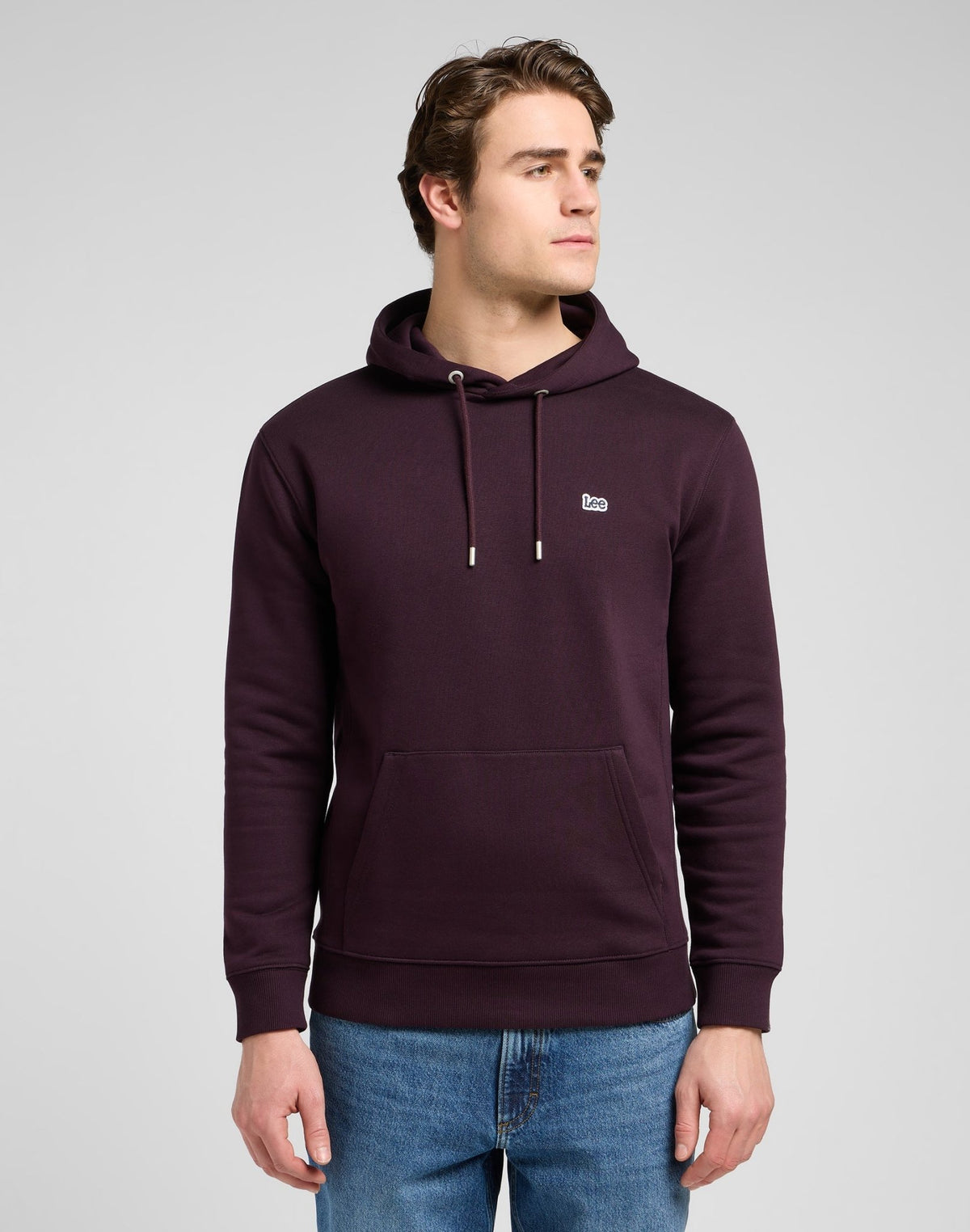 Plain Hoodie in Deep Wine - LEE Schweiz