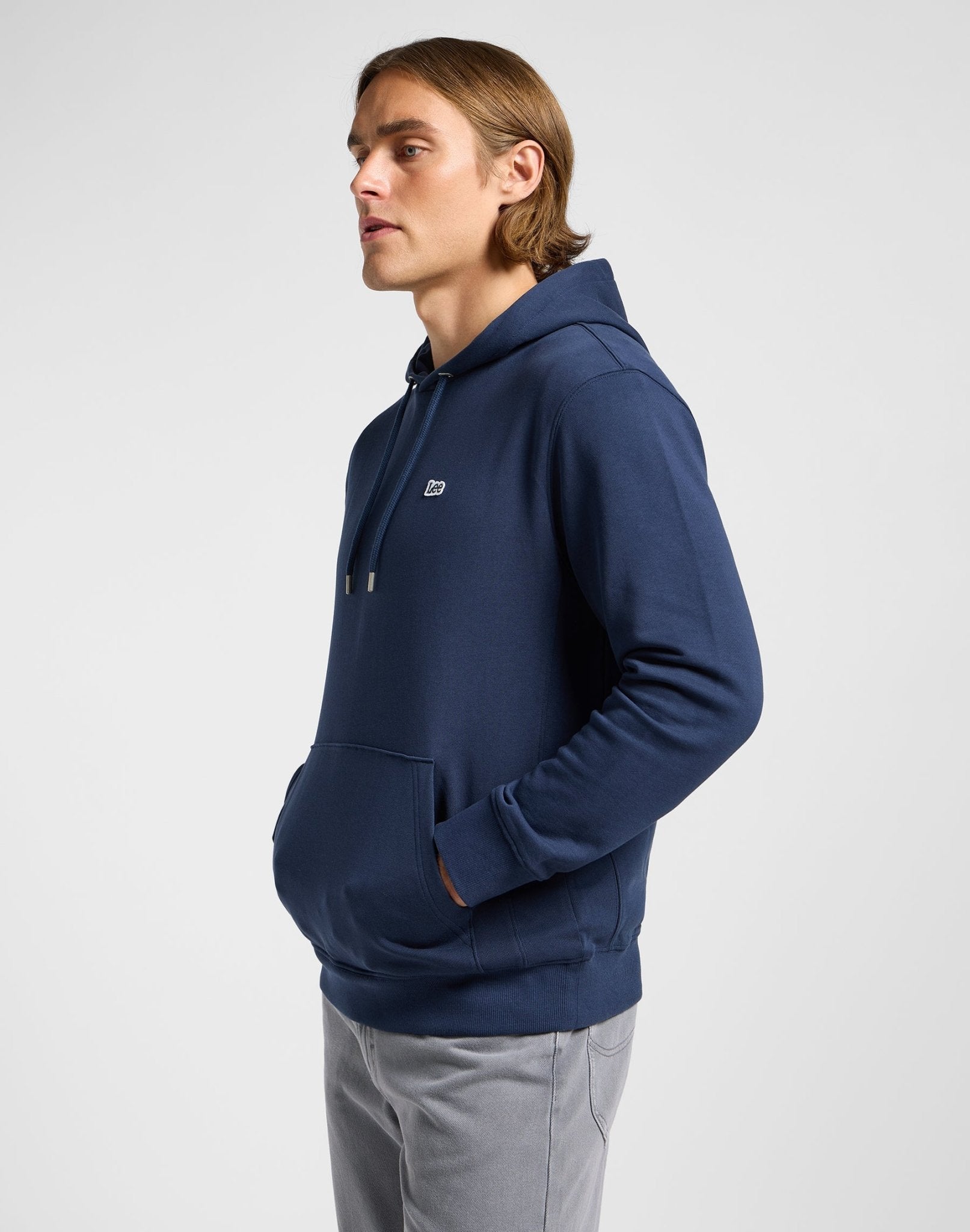 Plain Hoodie in Mood Indigo