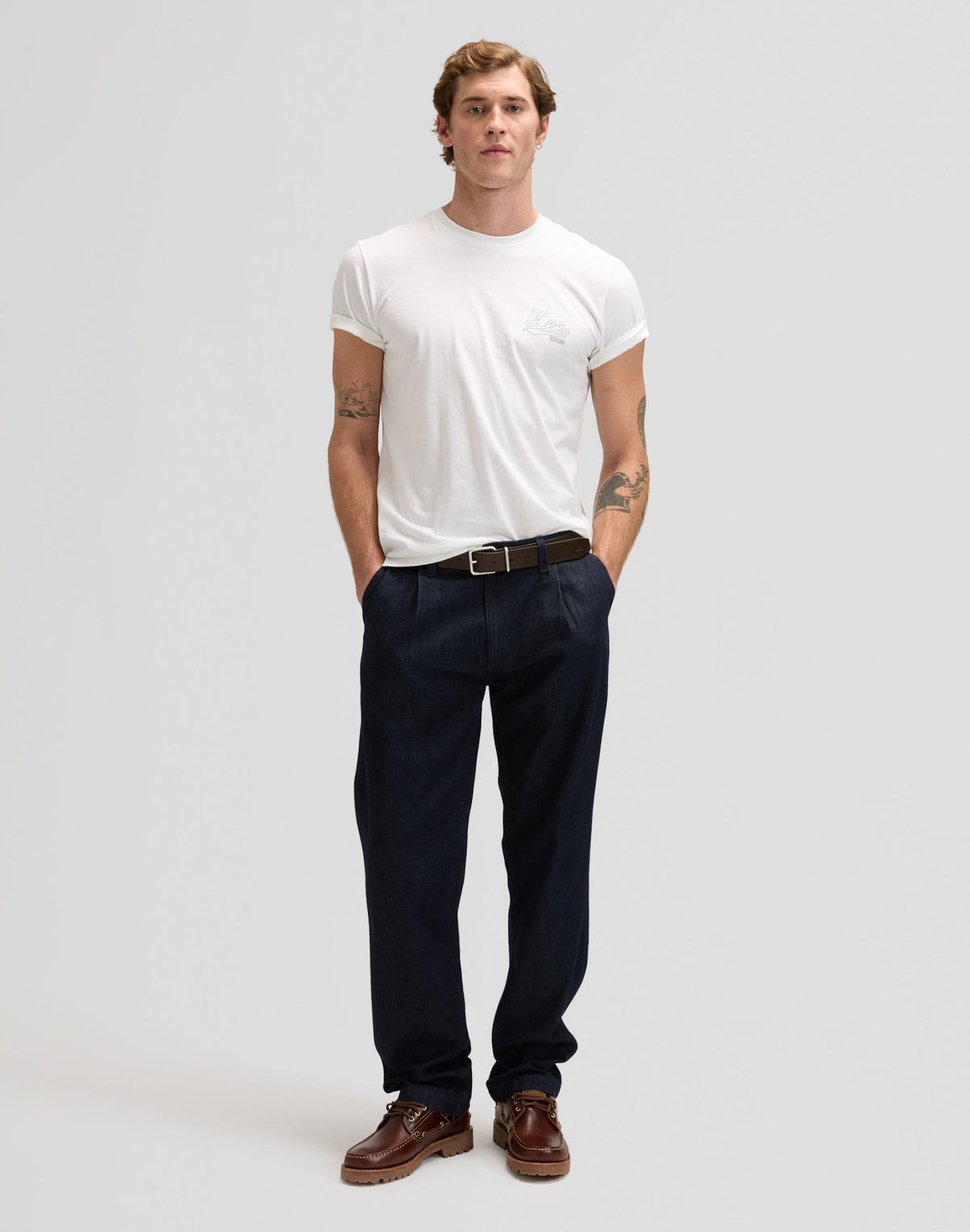 Pleated Chino in Rinse - LEE Schweiz