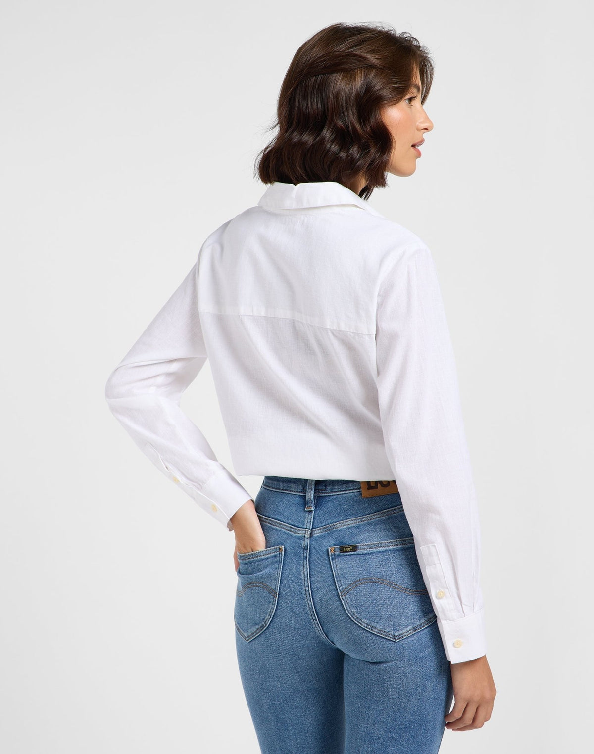 Pocketless Shirt in Bright White - LEE Schweiz