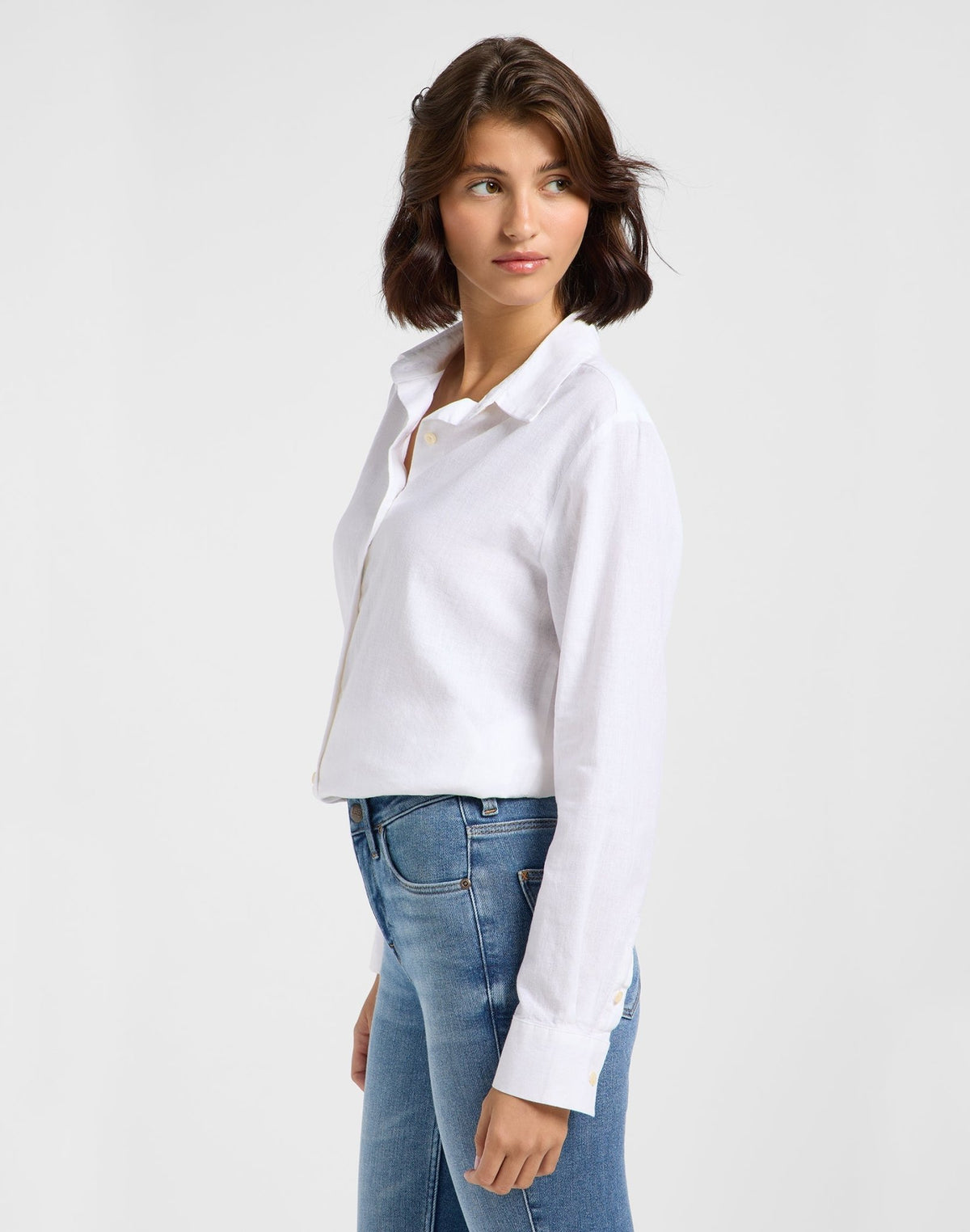 Pocketless Shirt in Bright White - LEE Schweiz