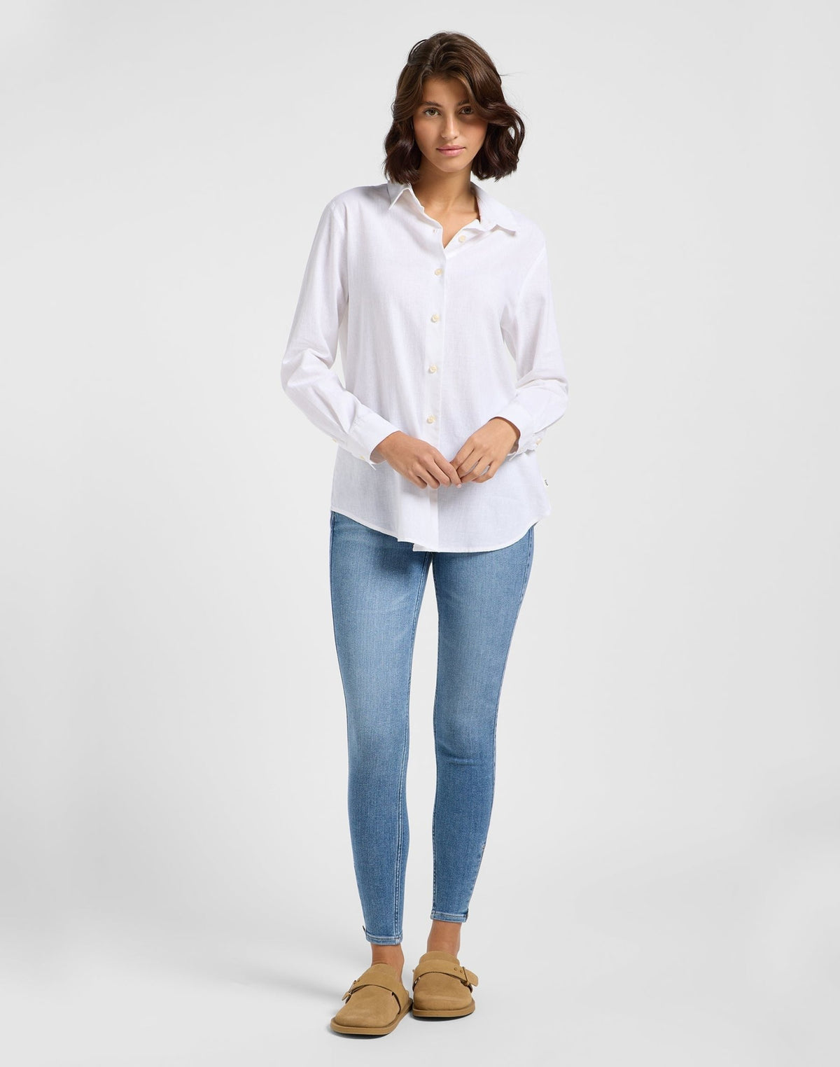 Pocketless Shirt in Bright White - LEE Schweiz