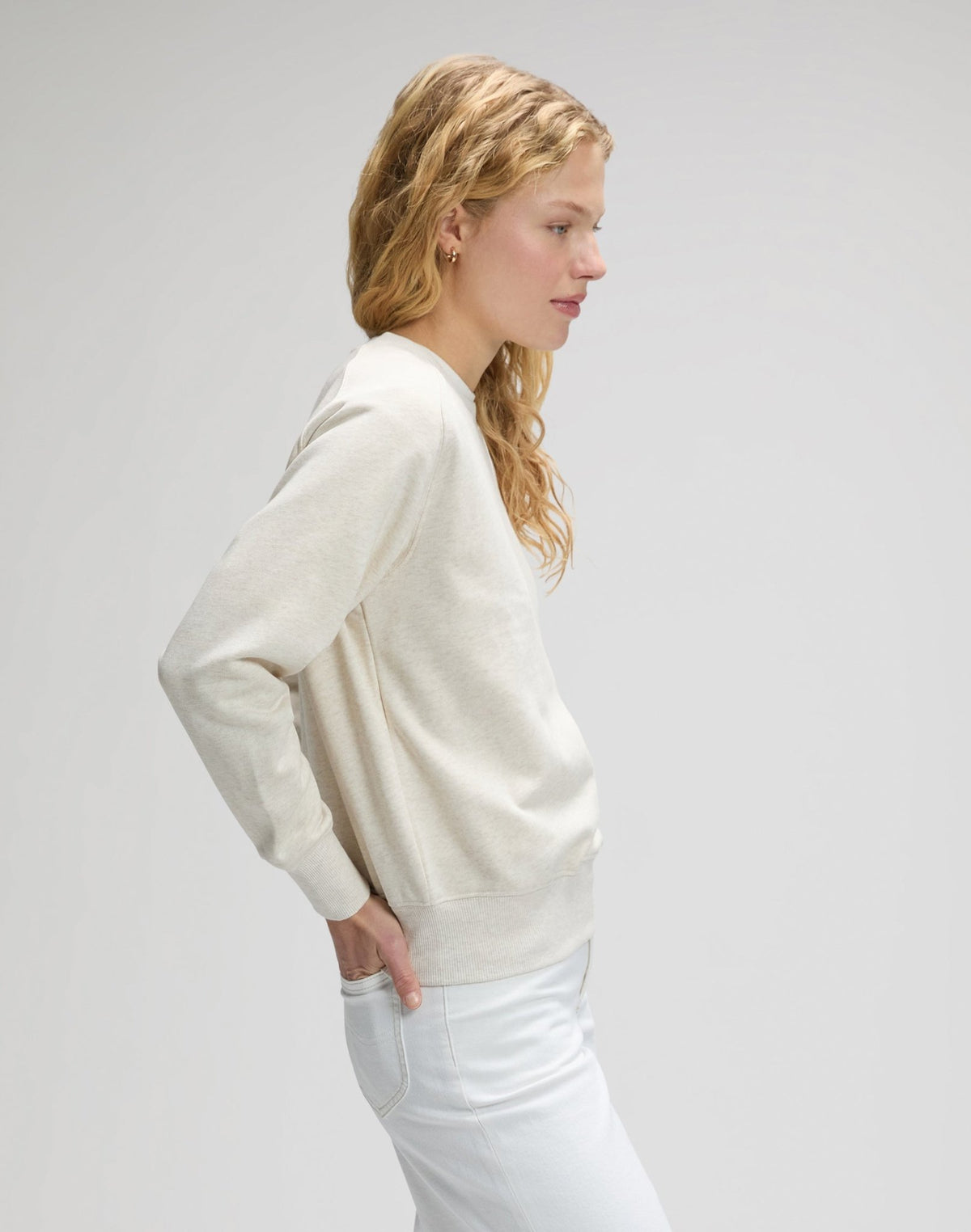Raglan Crew Sweatshirt in Ecru Heather - LEE Schweiz