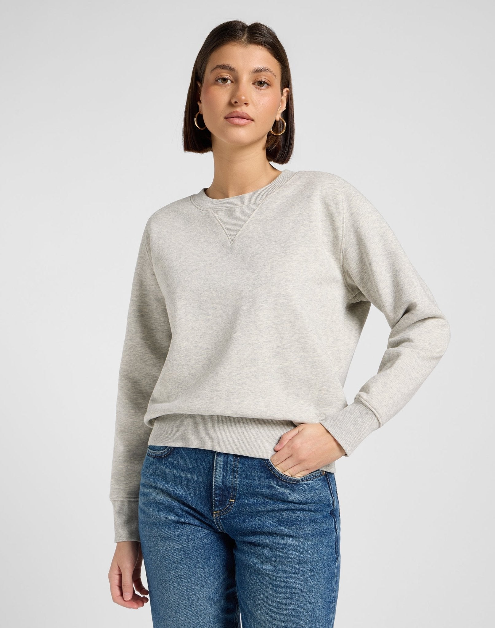 Raglan Crew Sws in Grey Heather - LEE Schweiz