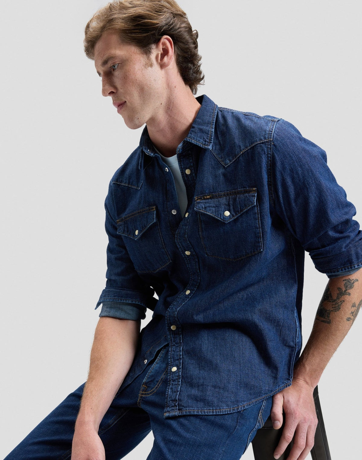 Regular Western Shirt in Rinse - LEE Schweiz