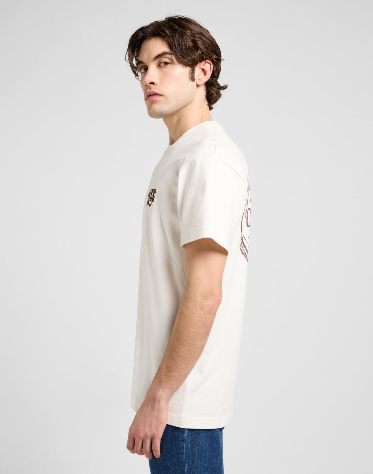 Relaxed Graphic Tee in Ecru - LEE Schweiz