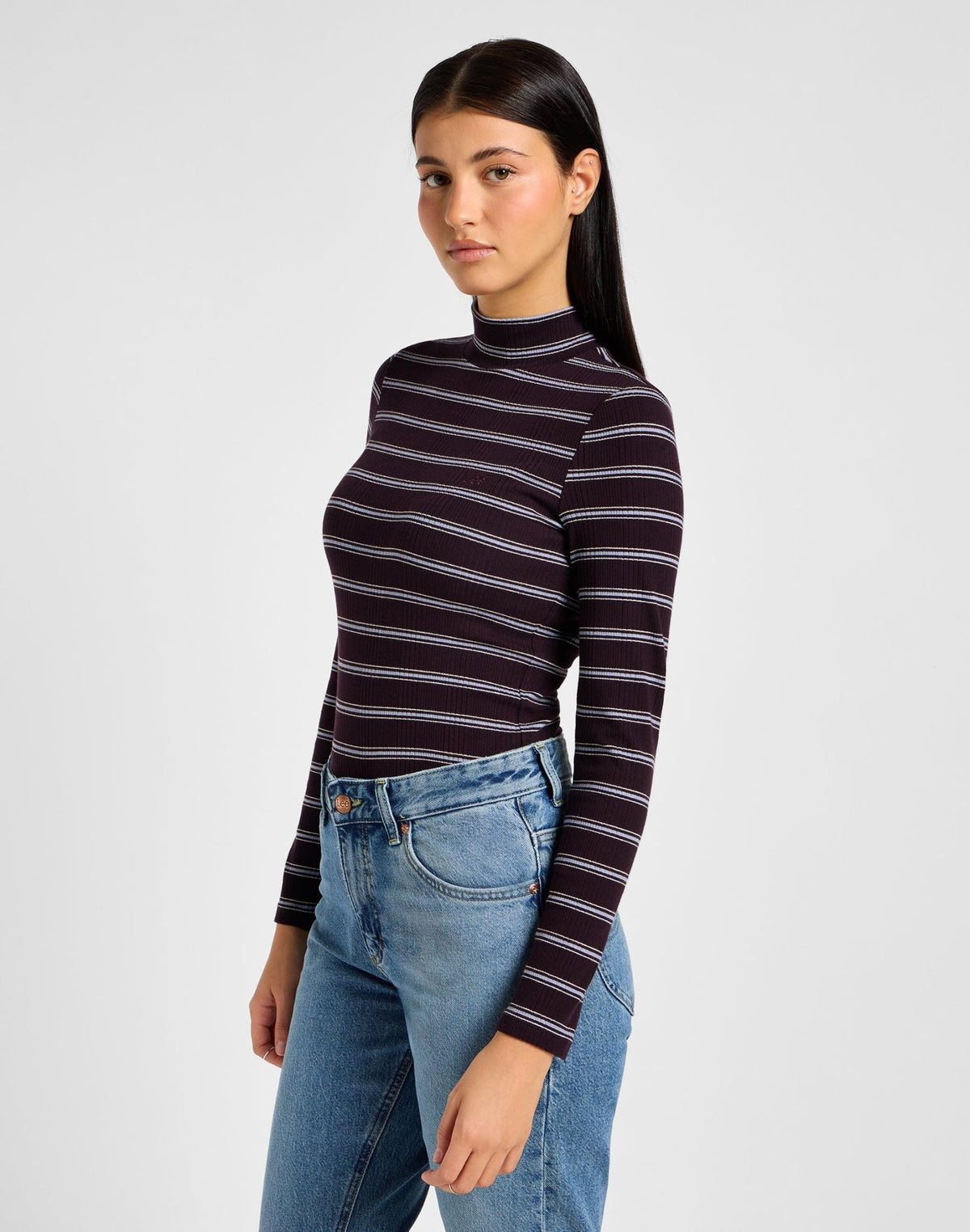 Ribbed Longsleeves High Neck in Linwood - LEE Schweiz