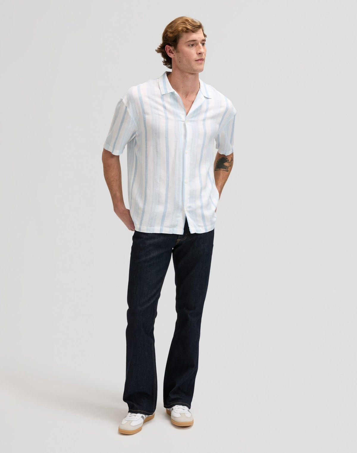 Rlx Resort Shirt in Beau Blue Stripe - LEE Schweiz