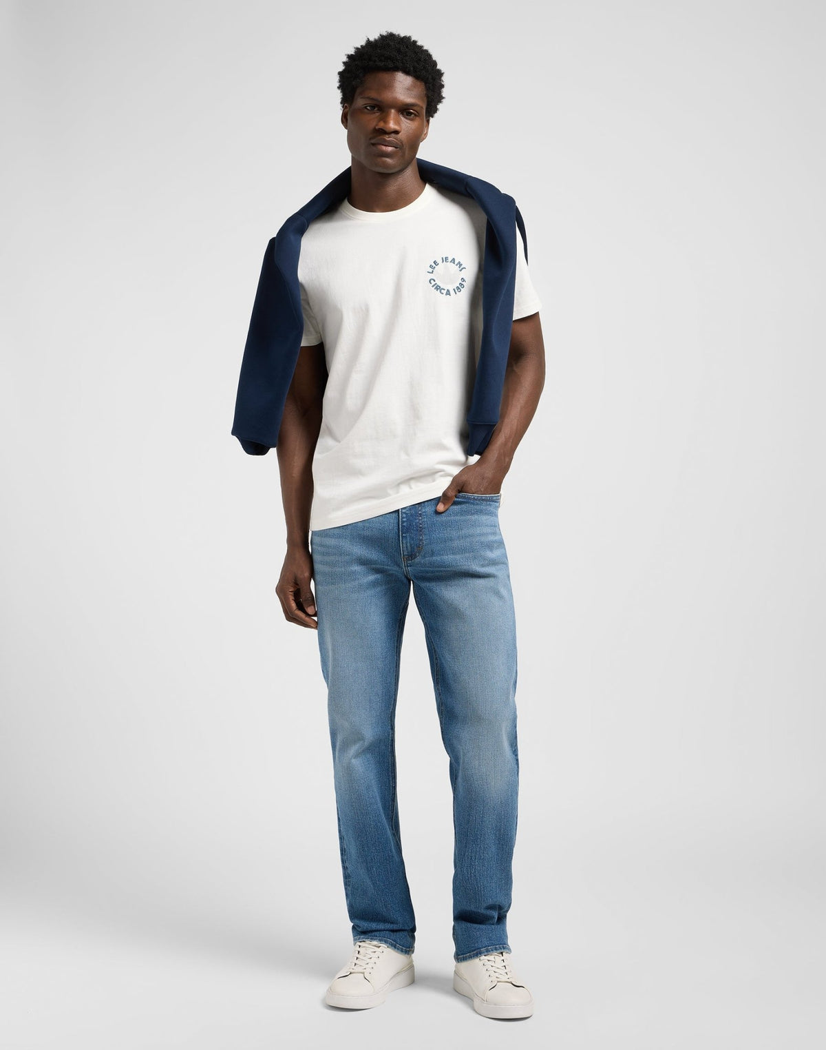 Ss Elevated Ess Logo Tee in Ecru - LEE Schweiz