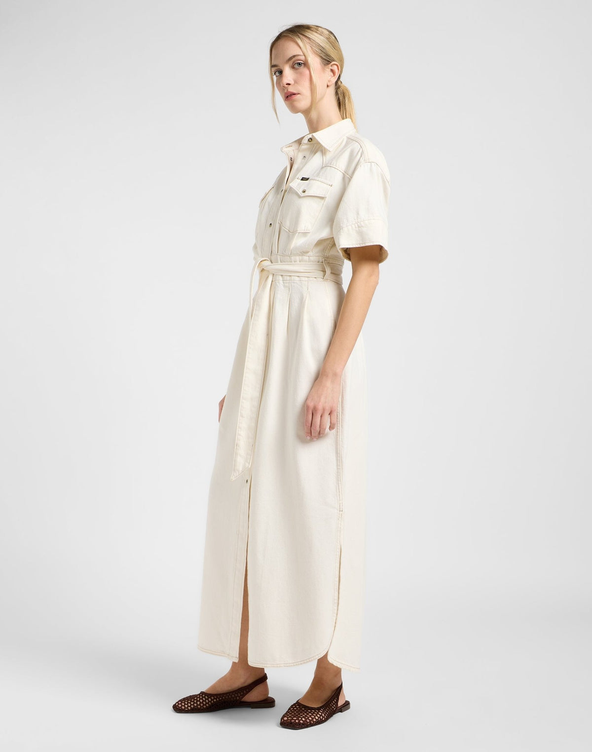 Ss Maxi Western Dress in Ecru - LEE Schweiz