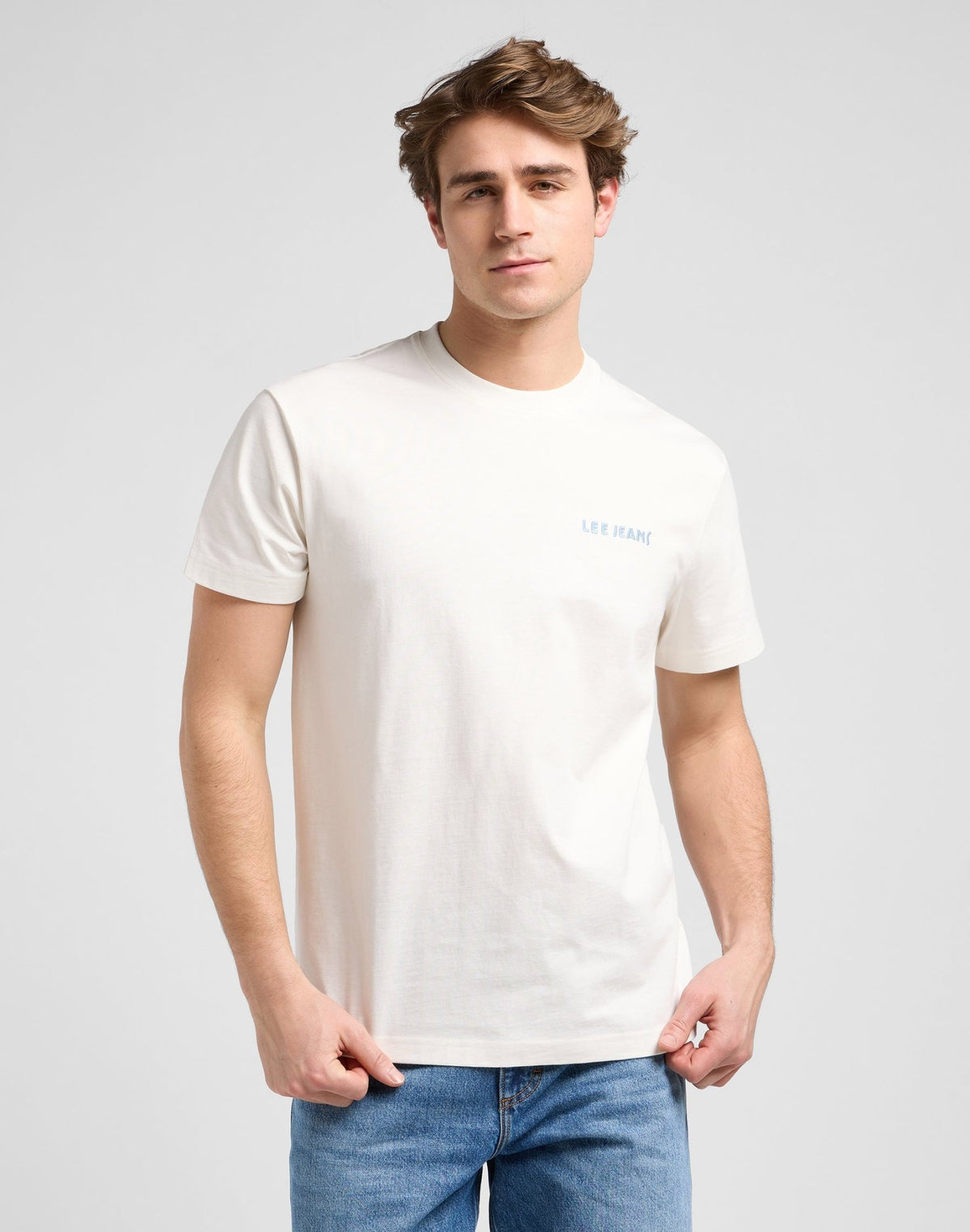 Ss Relaxed Graphic Tee in Ecru - LEE Schweiz