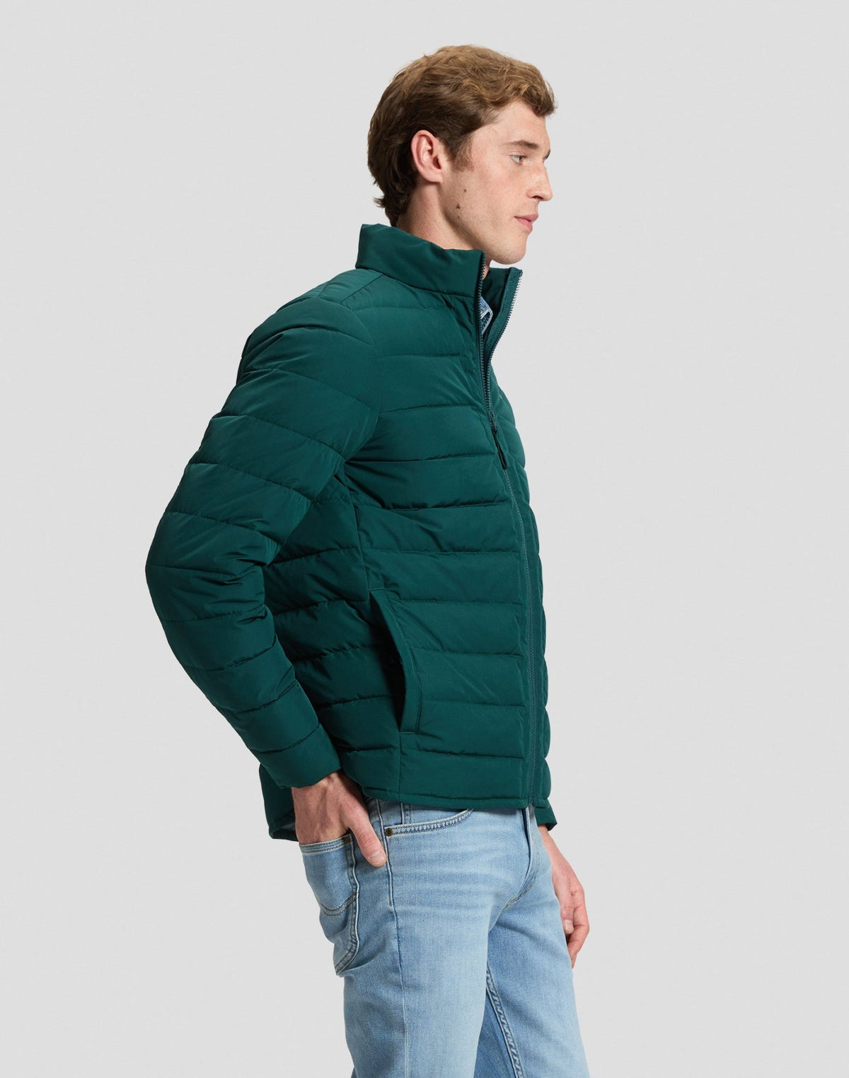 Steppjacke Stand Collar Puffer in Ponderosa Pine - LEE Schweiz