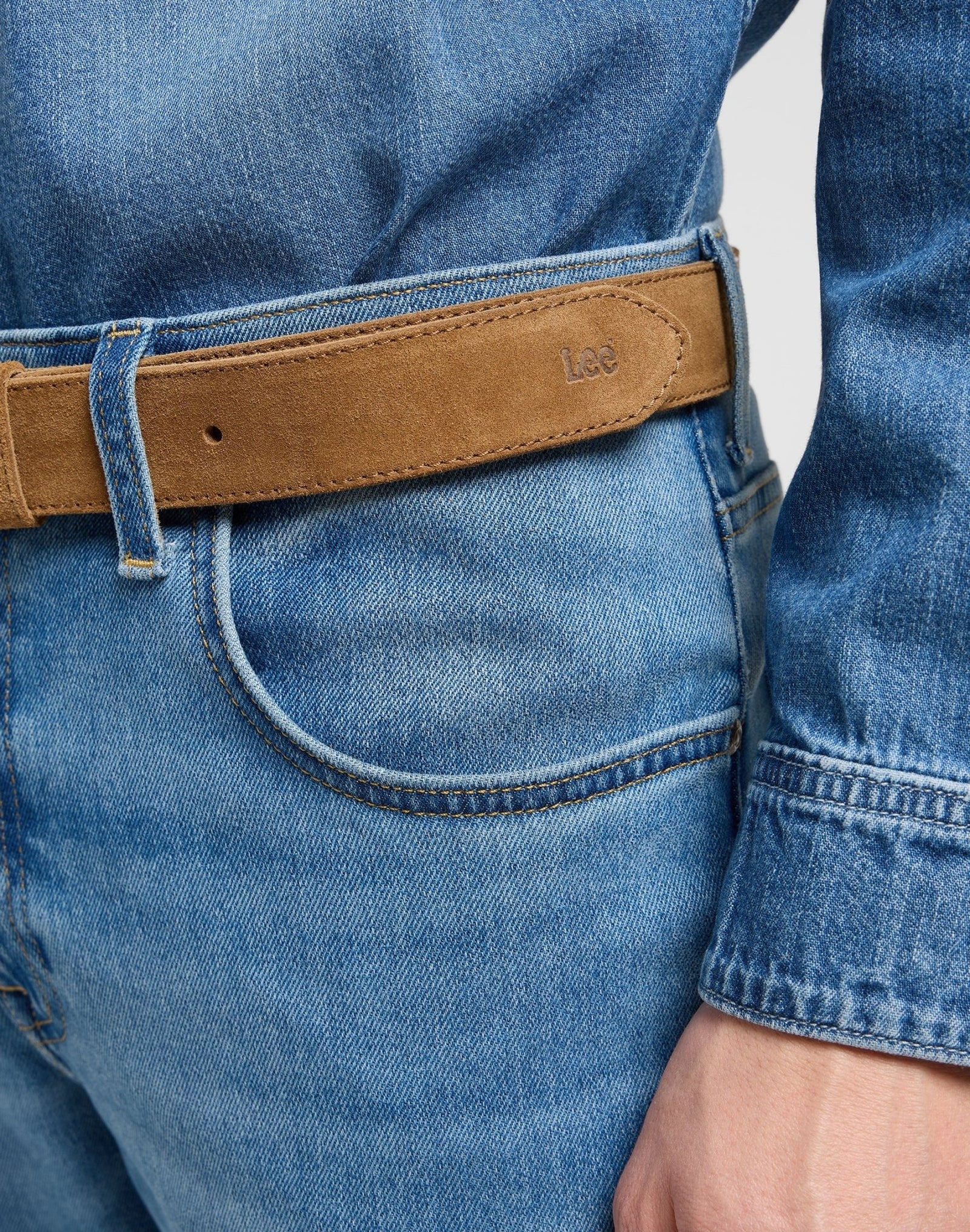 Suede Belt in Khaki - LEE Schweiz