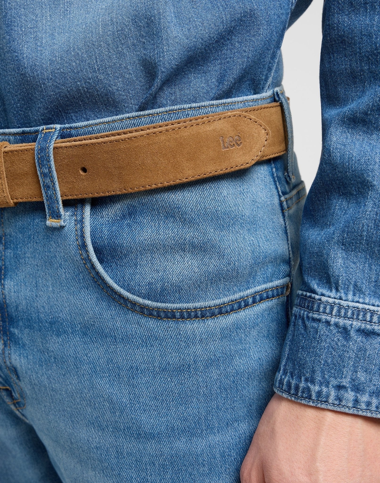 Suede Belt in Khaki - LEE Schweiz