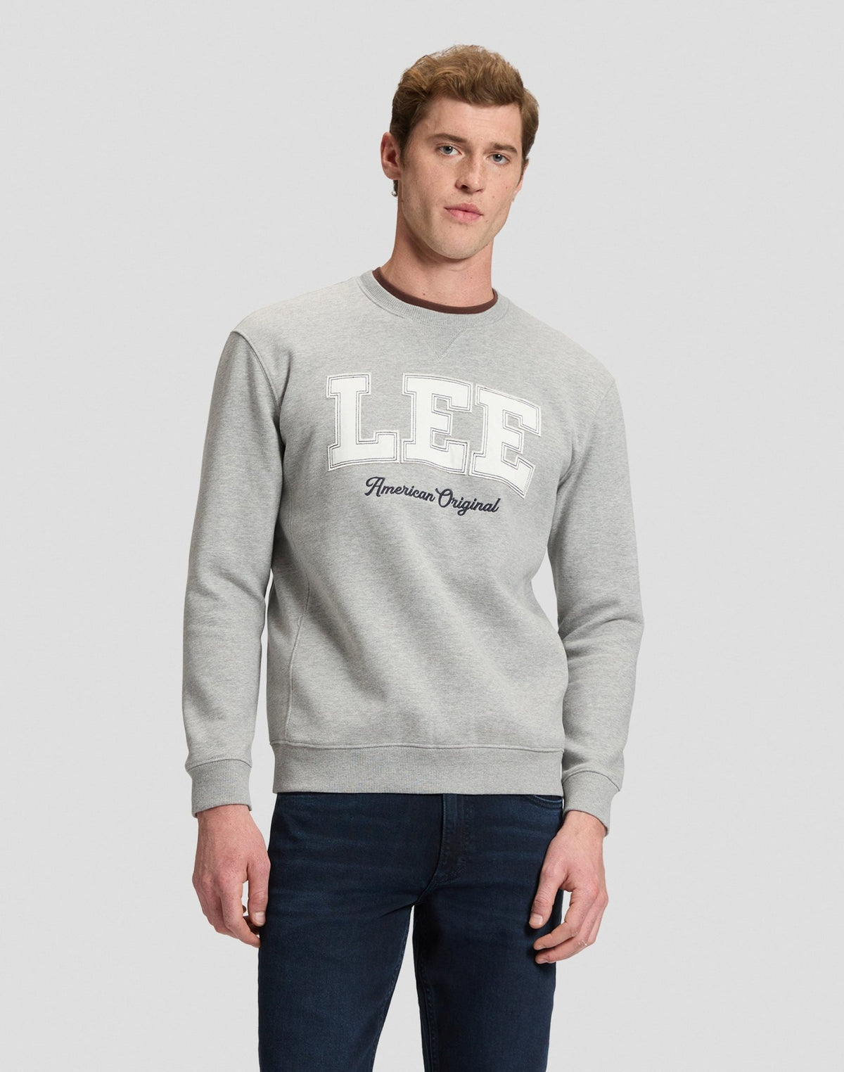 Sweatshirt Lee Original in Mid Grey Mele - LEE Schweiz