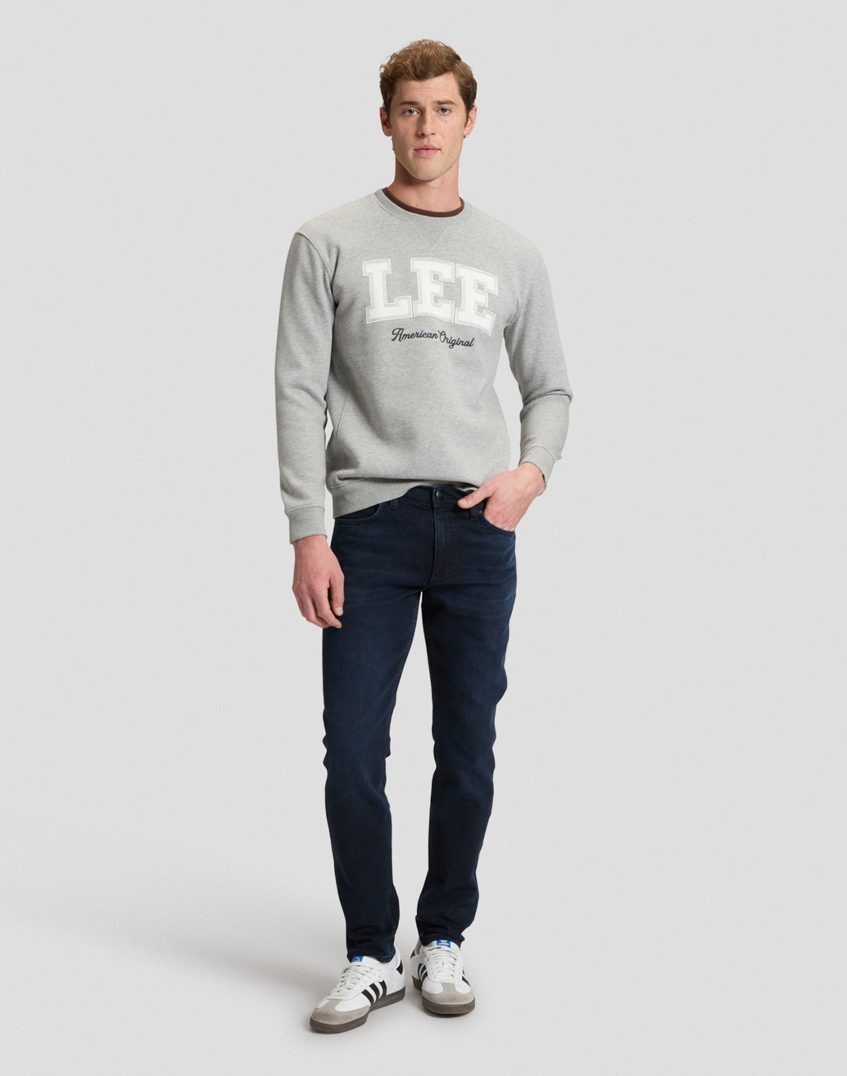 Sweatshirt Lee Original in Mid Grey Mele - LEE Schweiz
