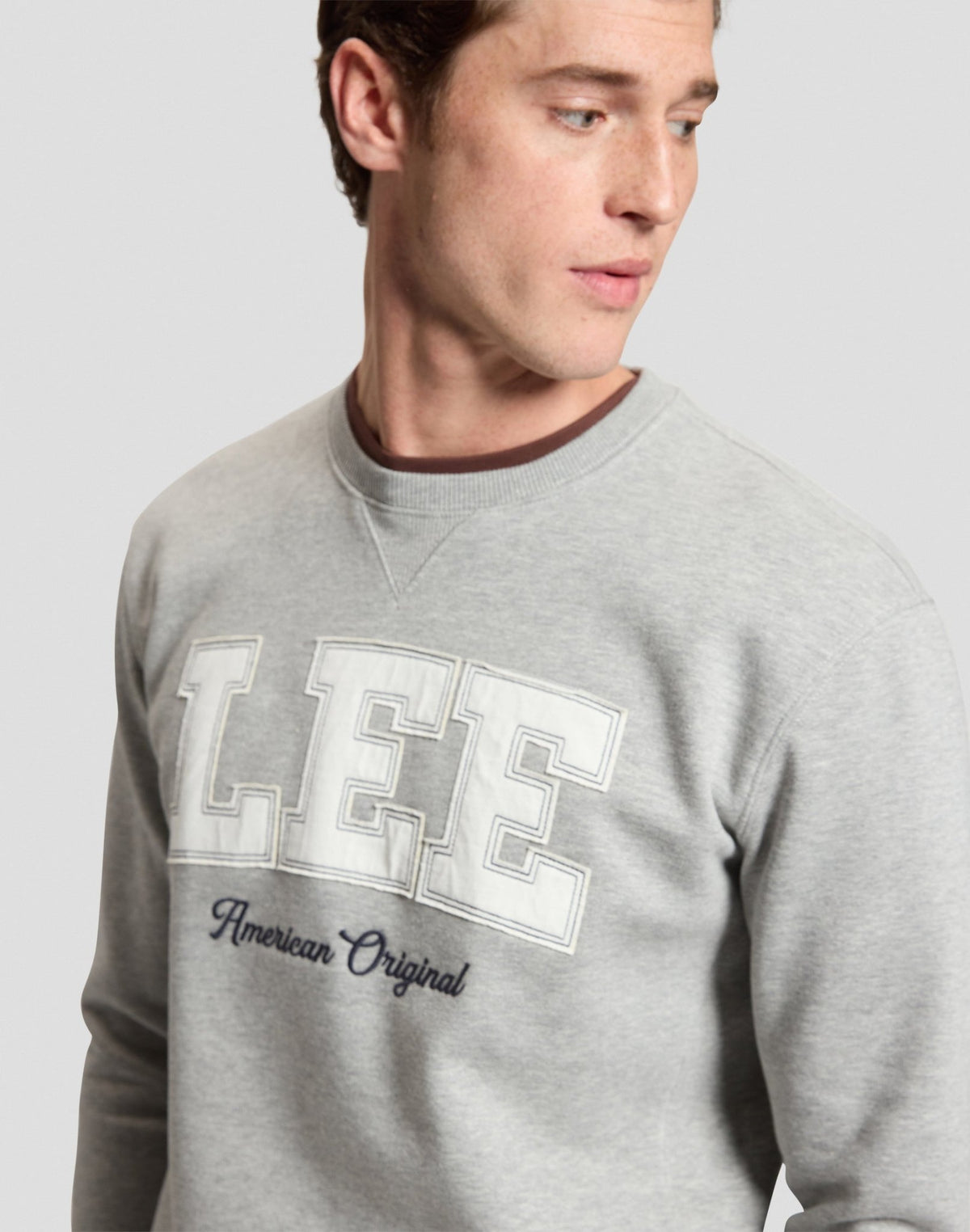 Sweatshirt Lee Original in Mid Grey Mele - LEE Schweiz