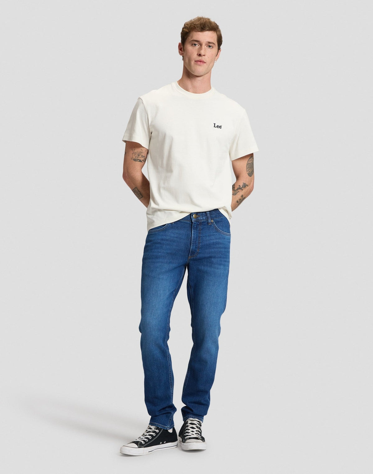 T-Shirt Small Logo in Ecru - LEE Schweiz