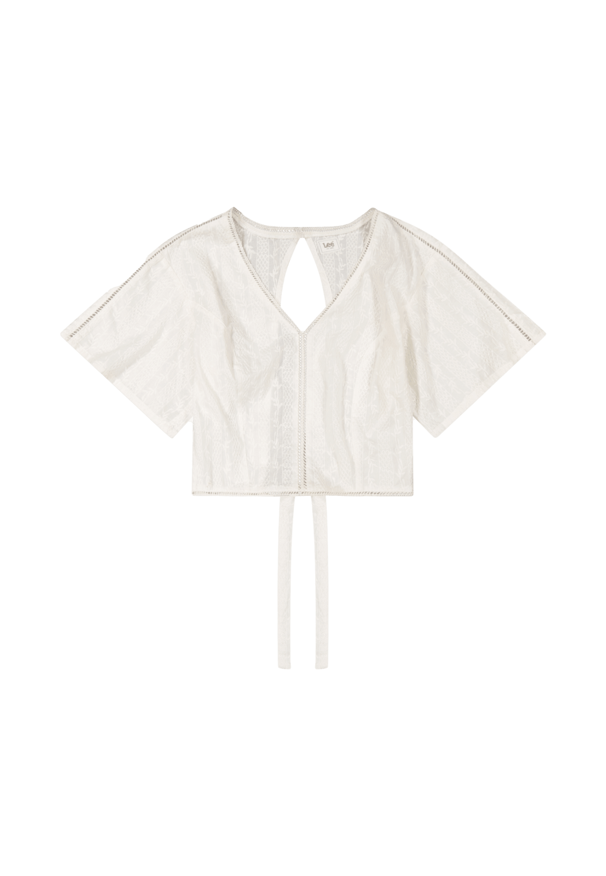 Tied Back Blouse in Bright White - LEE Schweiz
