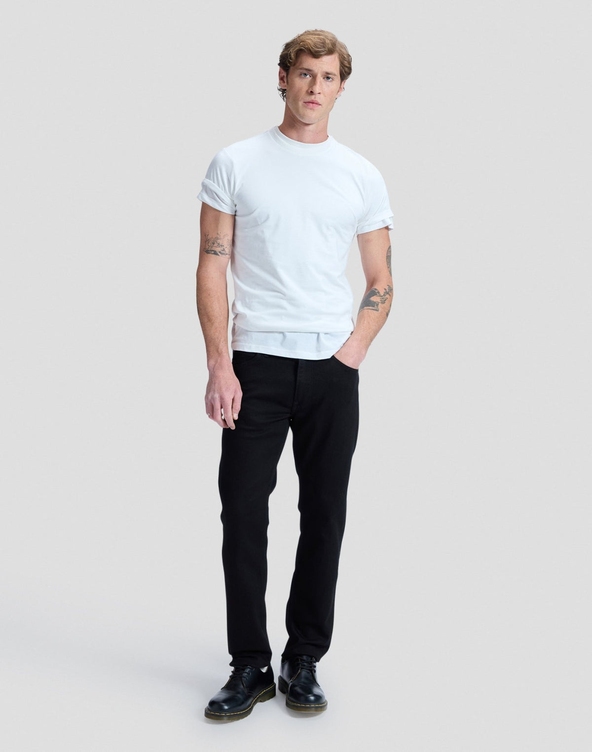 Twin Pack Crew in White - LEE Schweiz