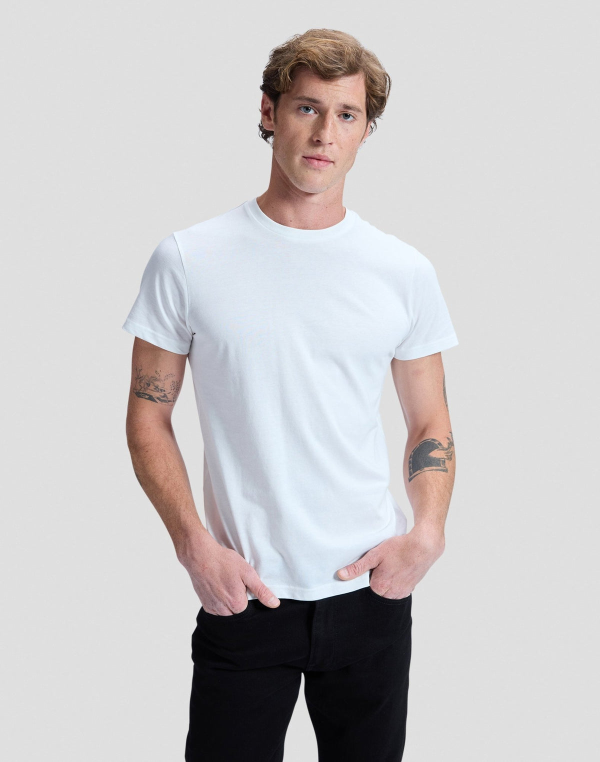 Twin Pack Crew in White - LEE Schweiz